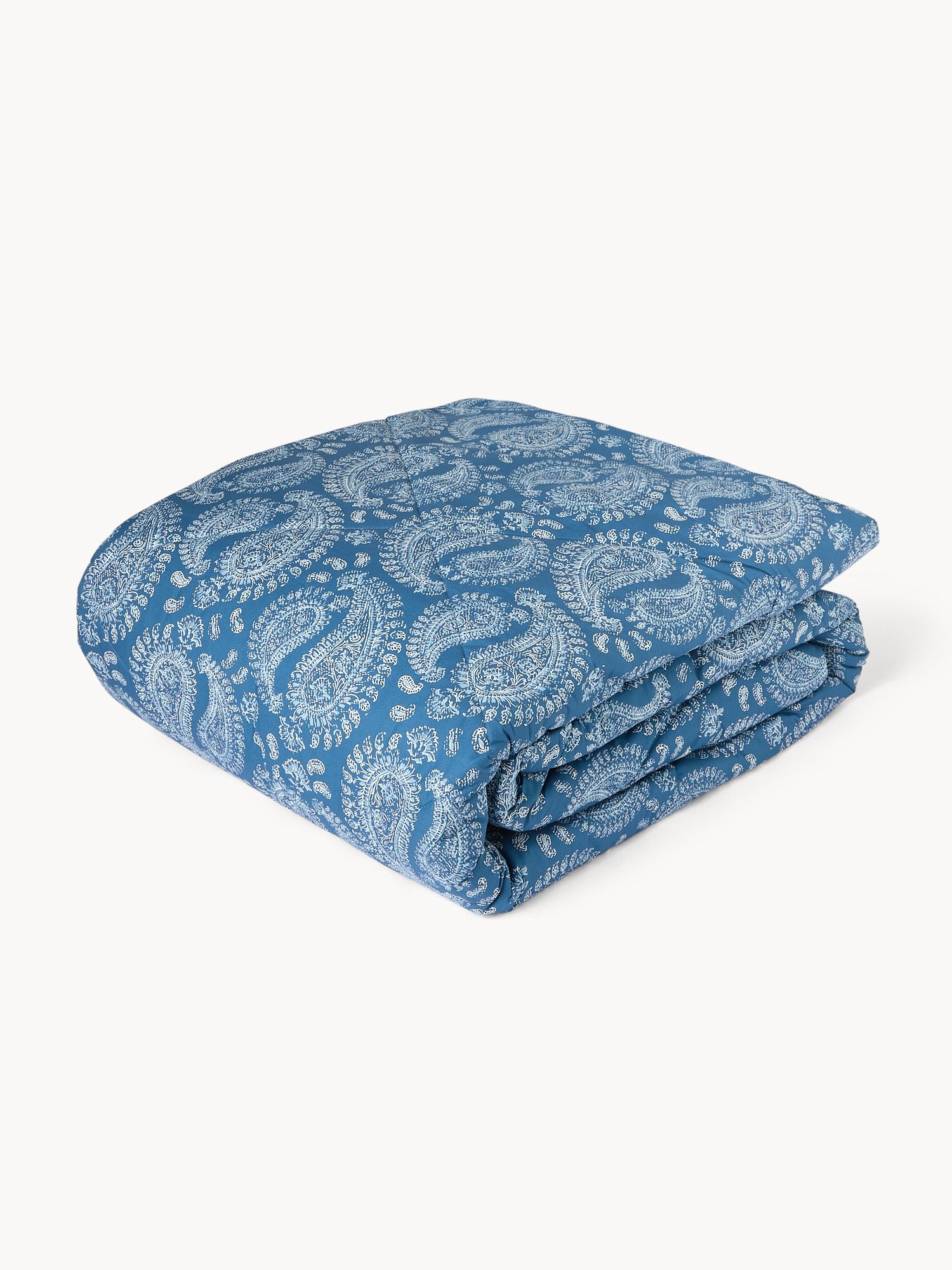 Paisley Cotton Percale Duvet Cover Set - Discounted Price, Blue, large image number 0