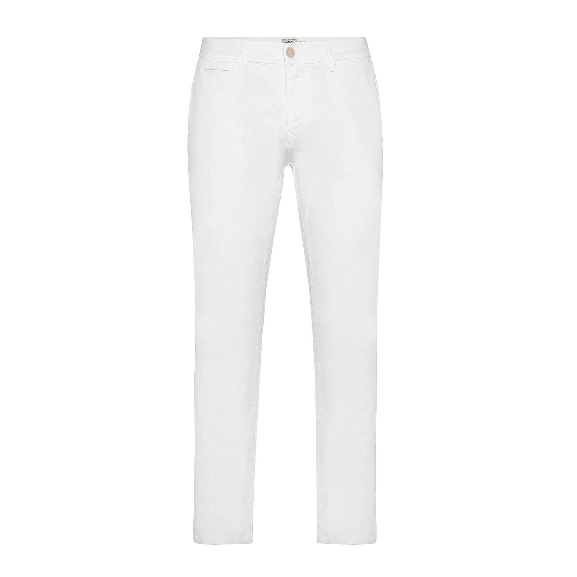 Pantalone chino gabardina stretch JCT, Bianco, large
