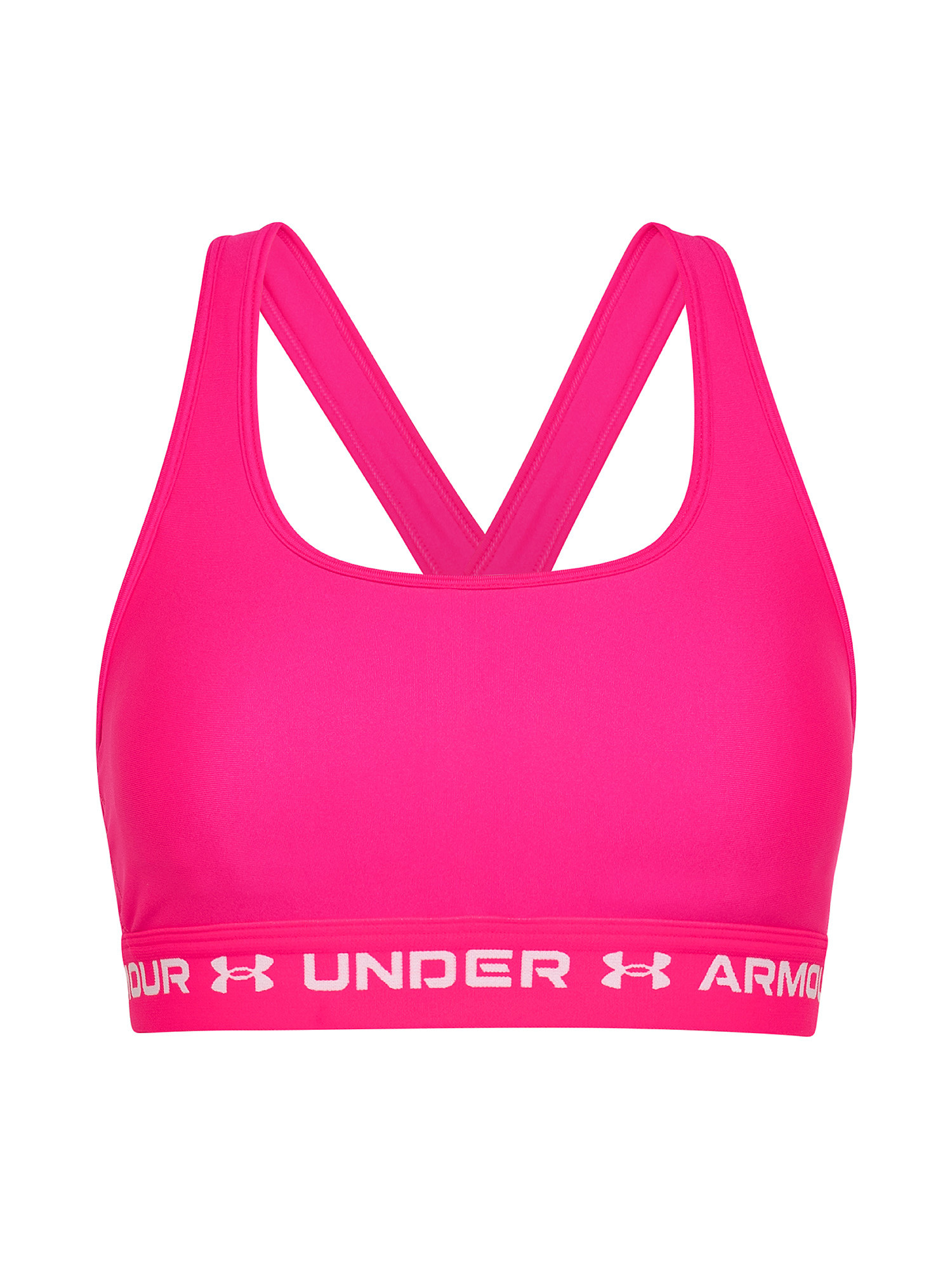 Armour® Mid Crossbac sports bra, Pink Fuchsia, large image number 0