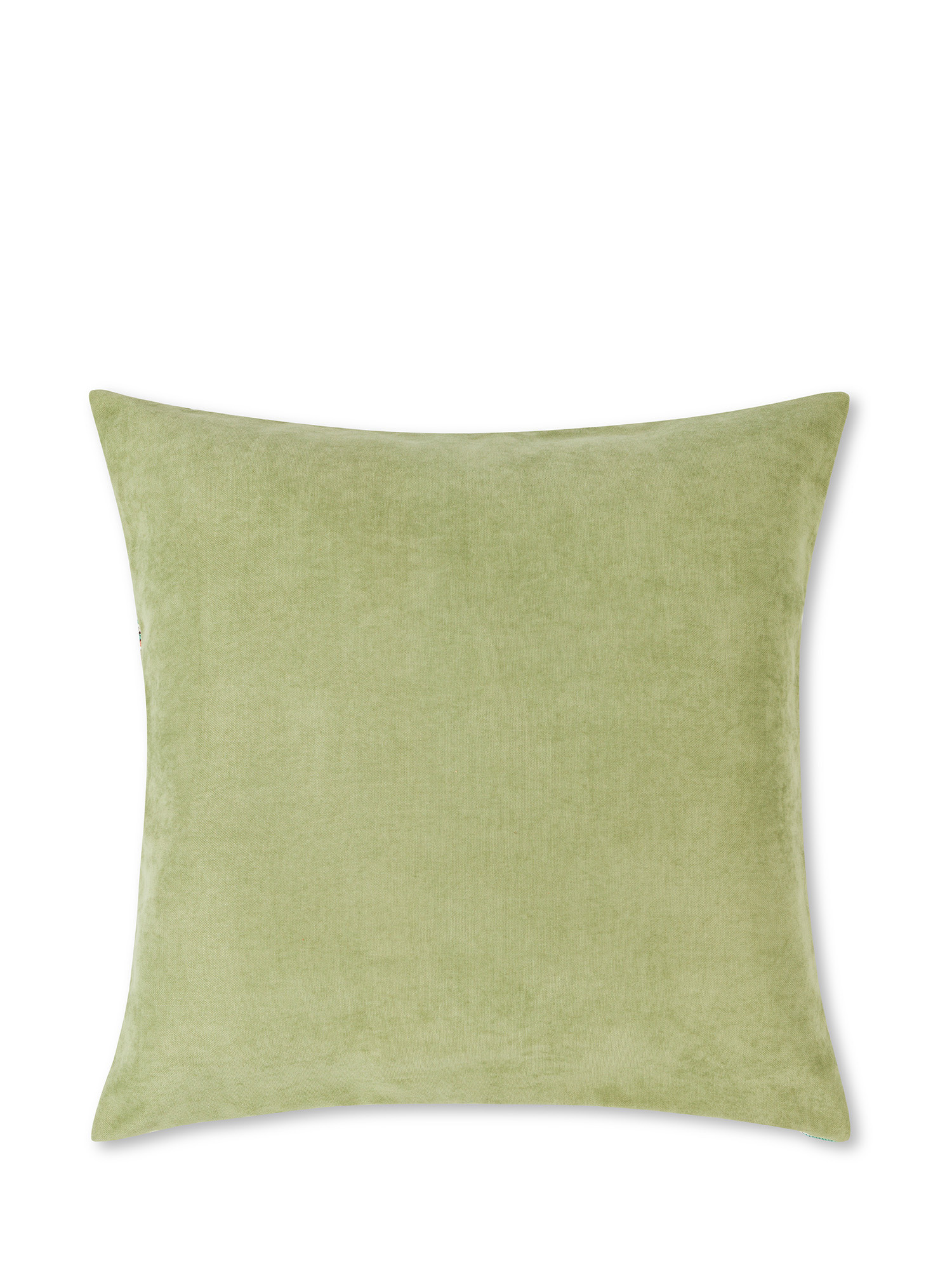 Cuscino jacquard motivo righe 45x45cm, Verde chiaro, large image number 1