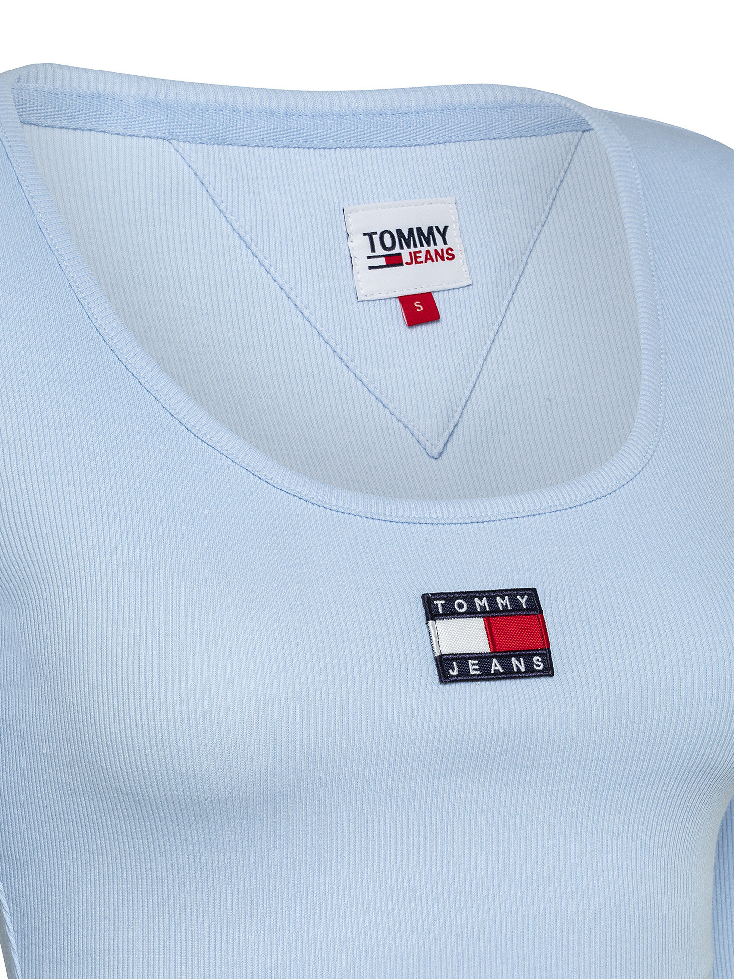 Ribbed top with logo, Light Blue, large image number 2