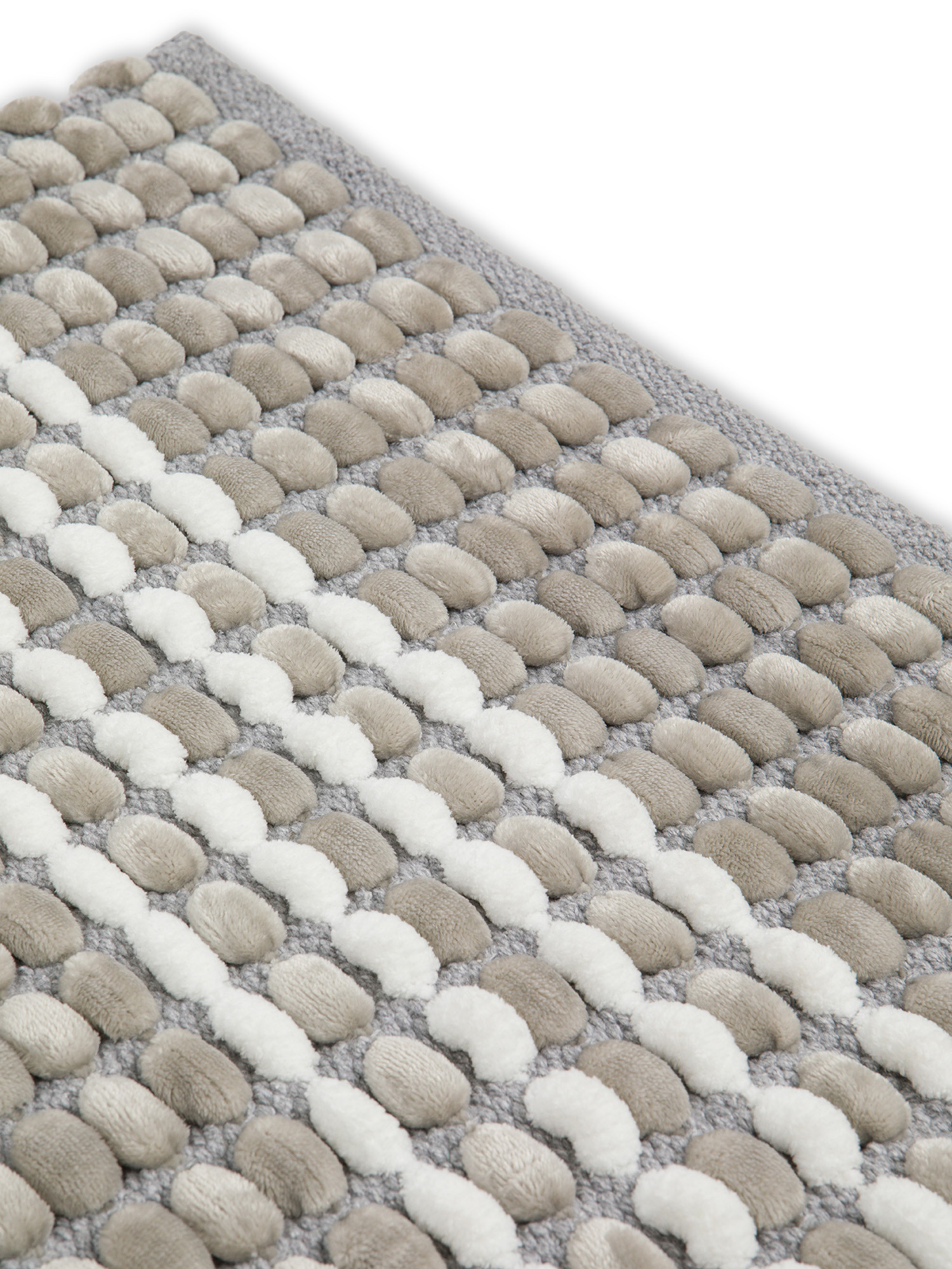Woven-effect chenille bathroom rug, Silver Grey, large image number 1