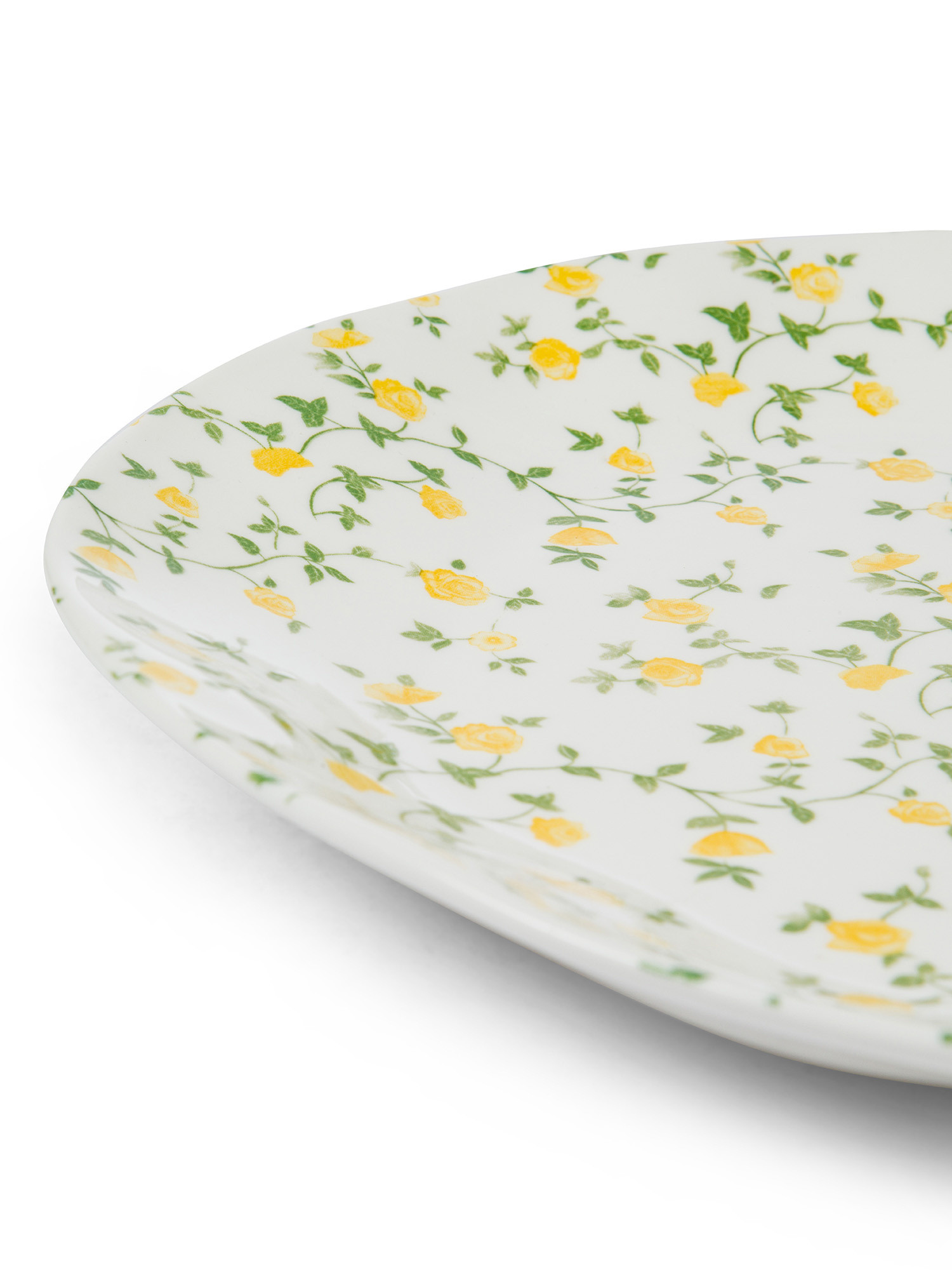Porcelain dinner plate with little flower motif, White, large image number 1