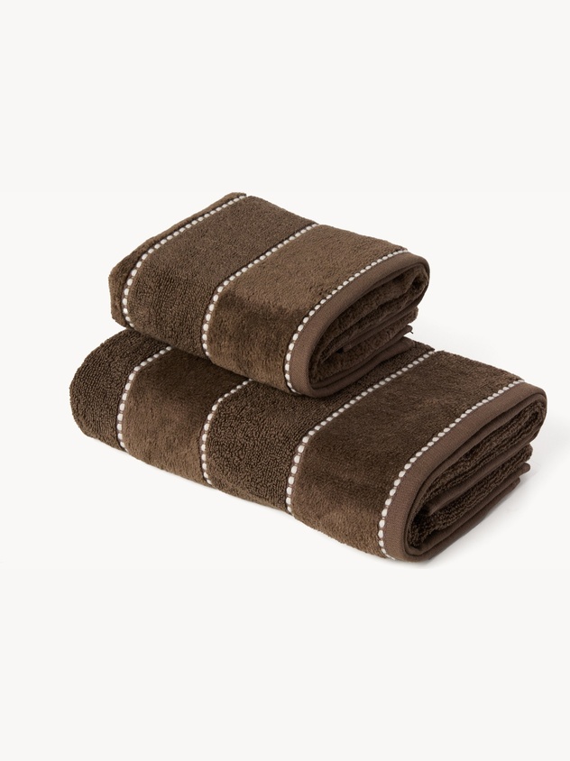 Terrycloth and cotton velour towel