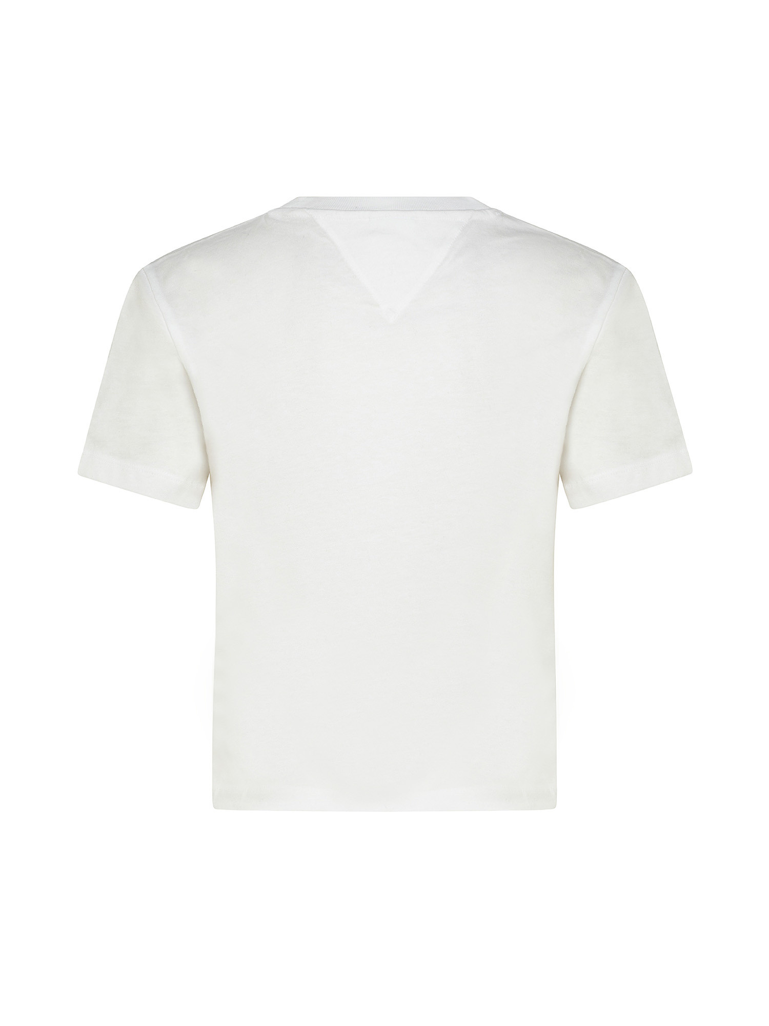 T-shirt con logo ricamato, Bianco, large image number 1