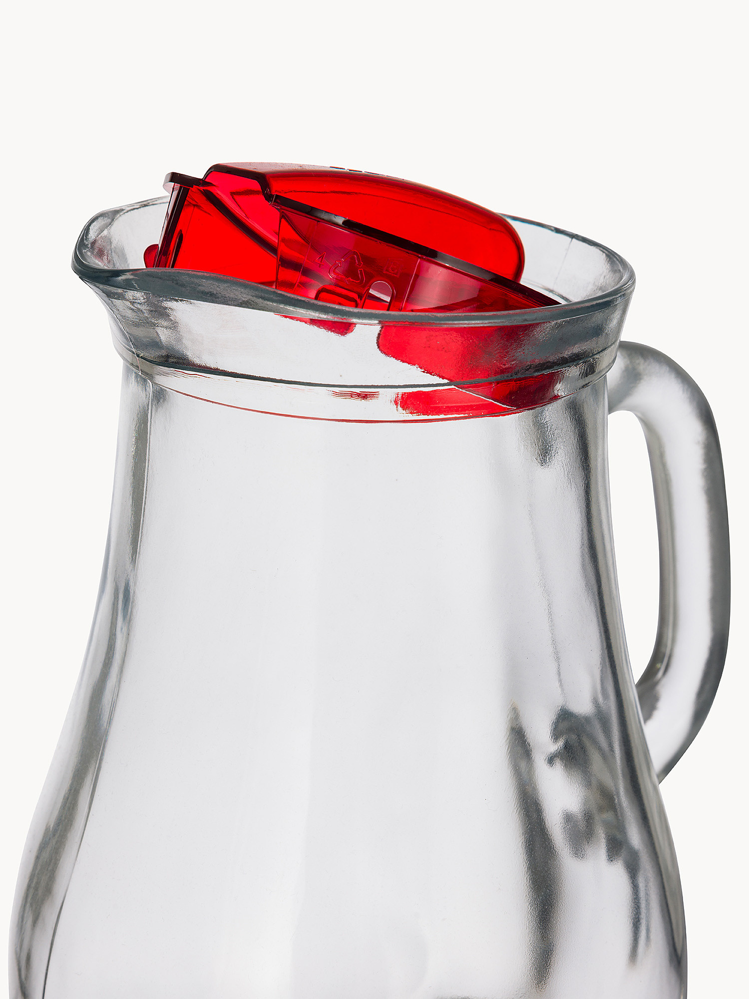 Caraffa in vetro con coperchio, Trasparente, large image number 1