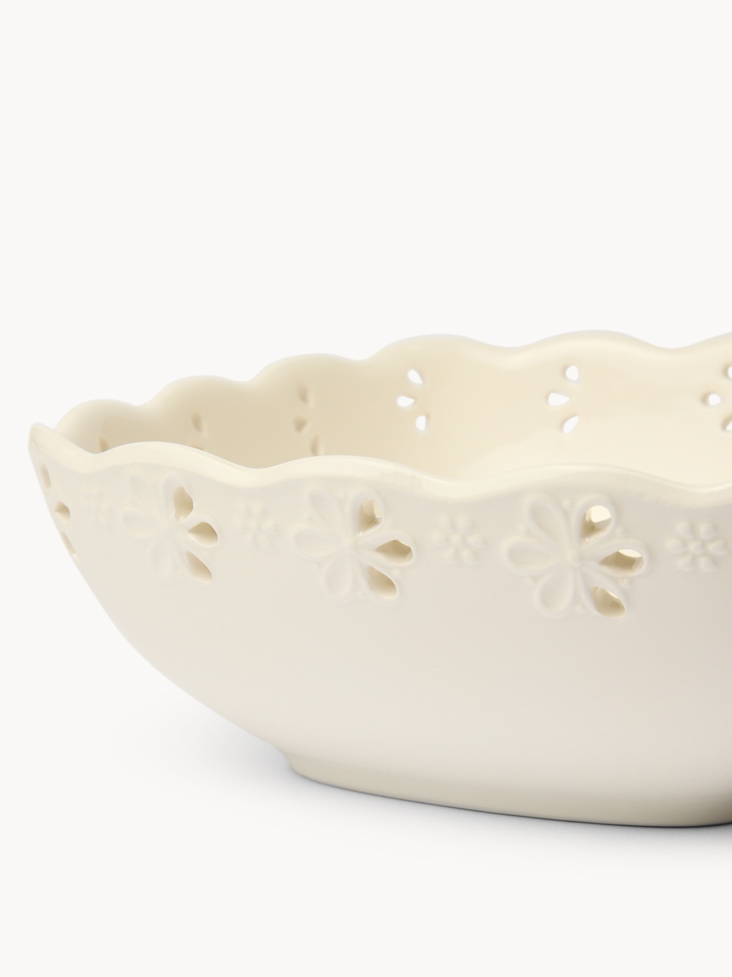 Insalatiera in ceramica traforata - Prezzo di lancio, Bianco, large image number 1