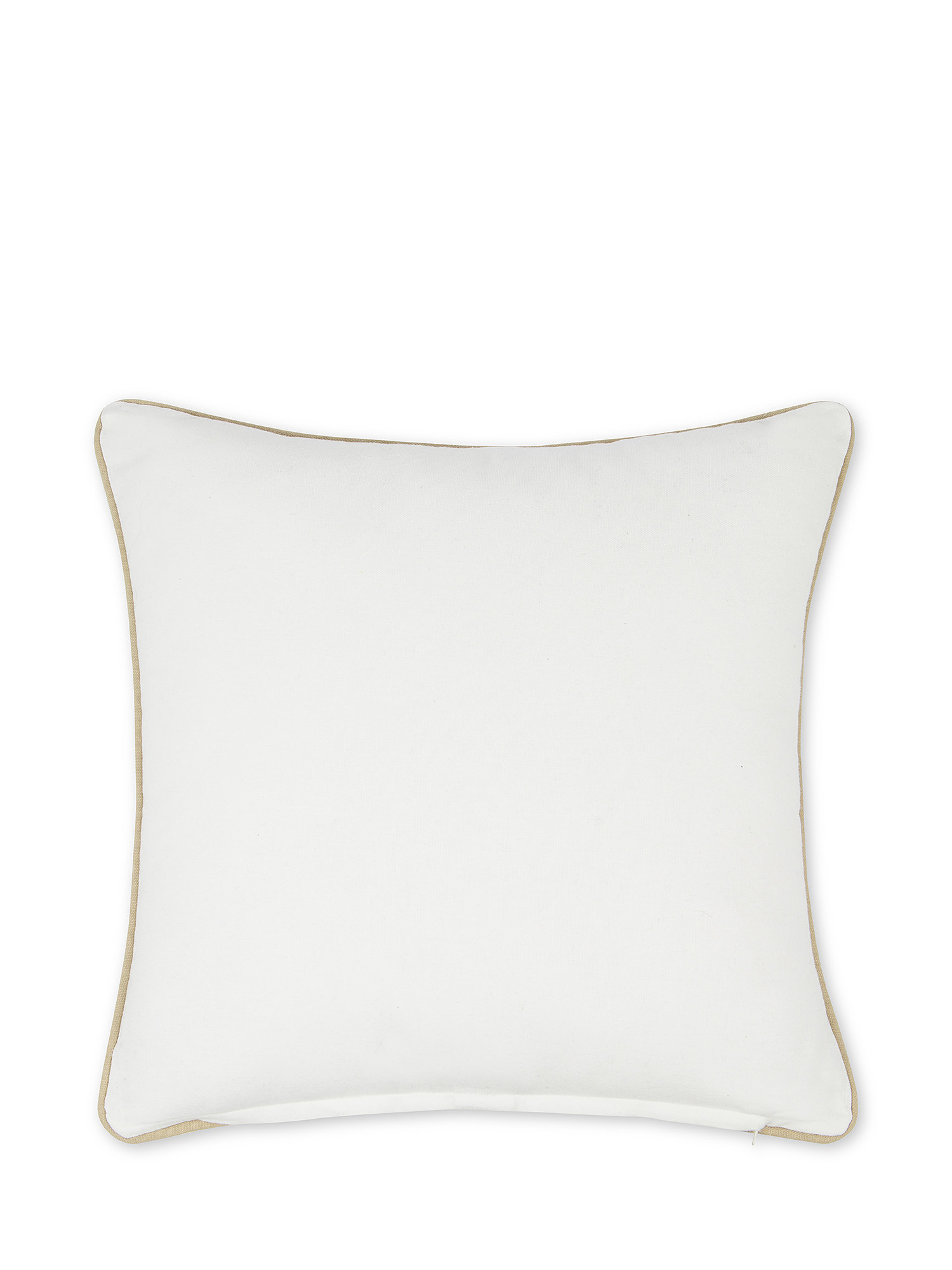 Cushion 45x45 cm with embroidery, Beige, large image number 1