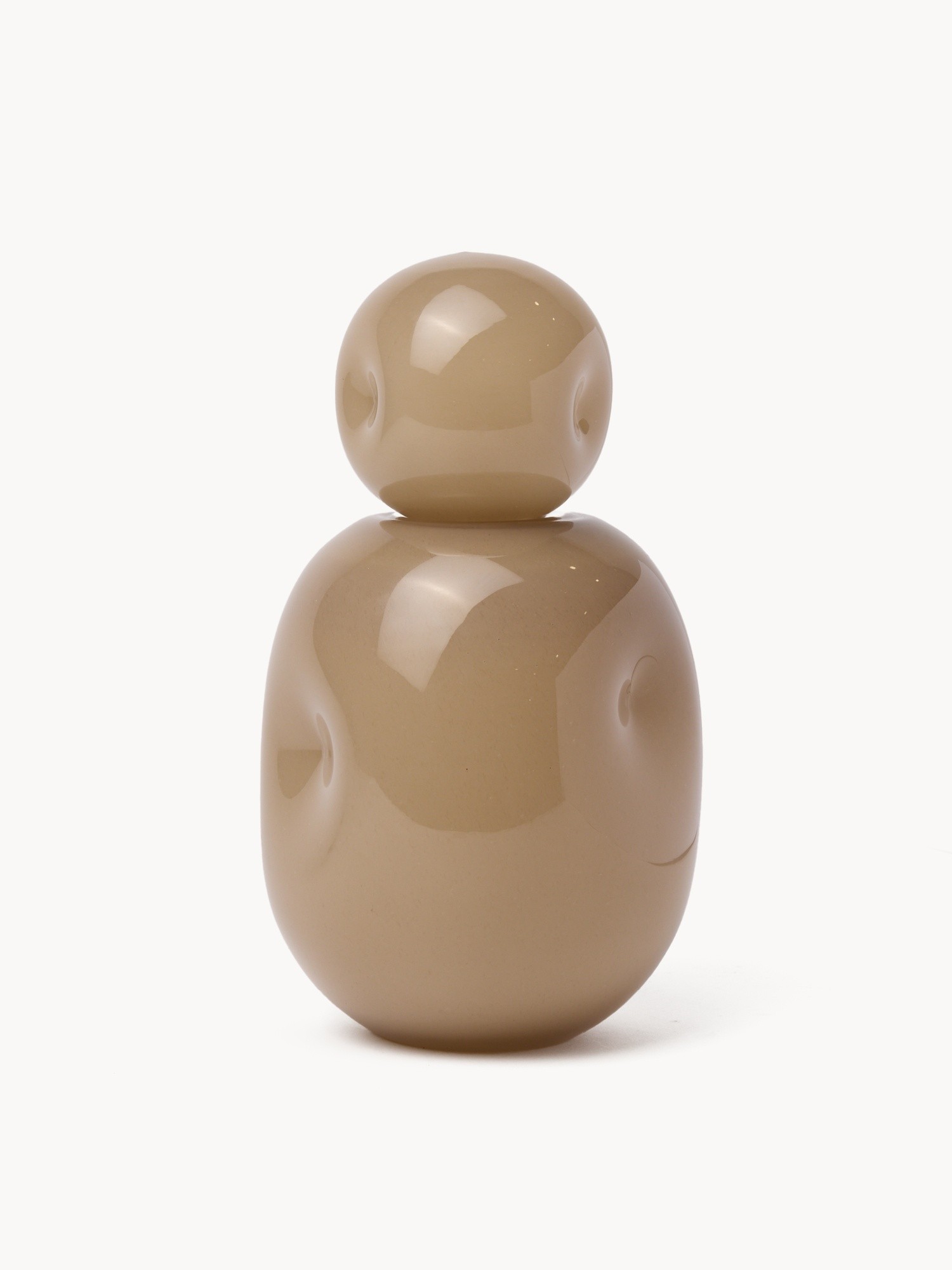 Decorative glass bottle, Beige, large image number 0