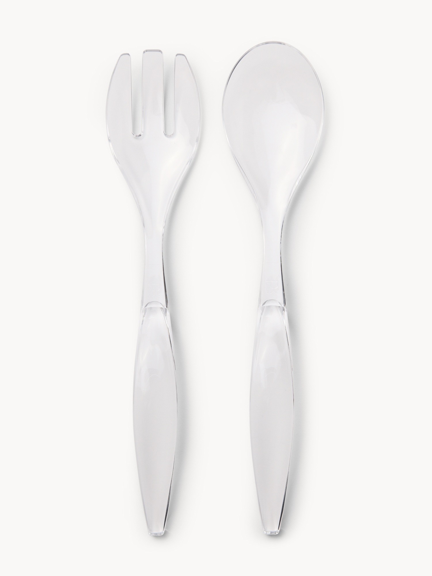 Clear Plastic Salad Servers Set - Introductory Price, Transparent, large image number 0