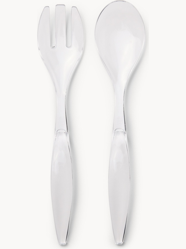 Clear Plastic Salad Servers Set - Introductory Price