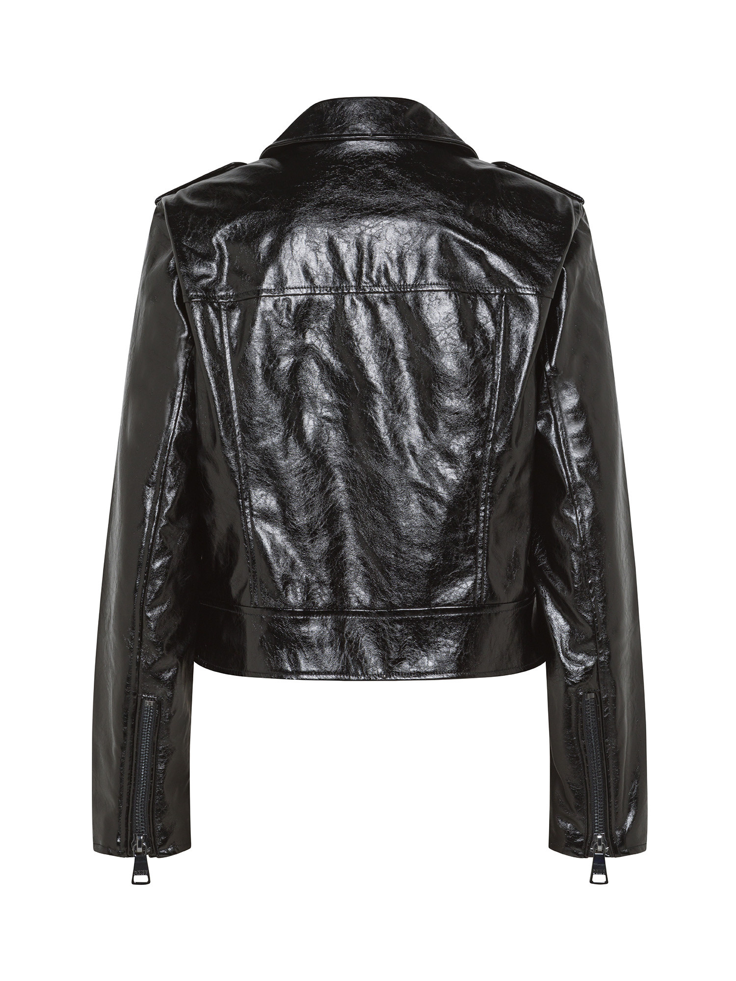 DKNY Vegan Leather Jacket, Black, large image number 1
