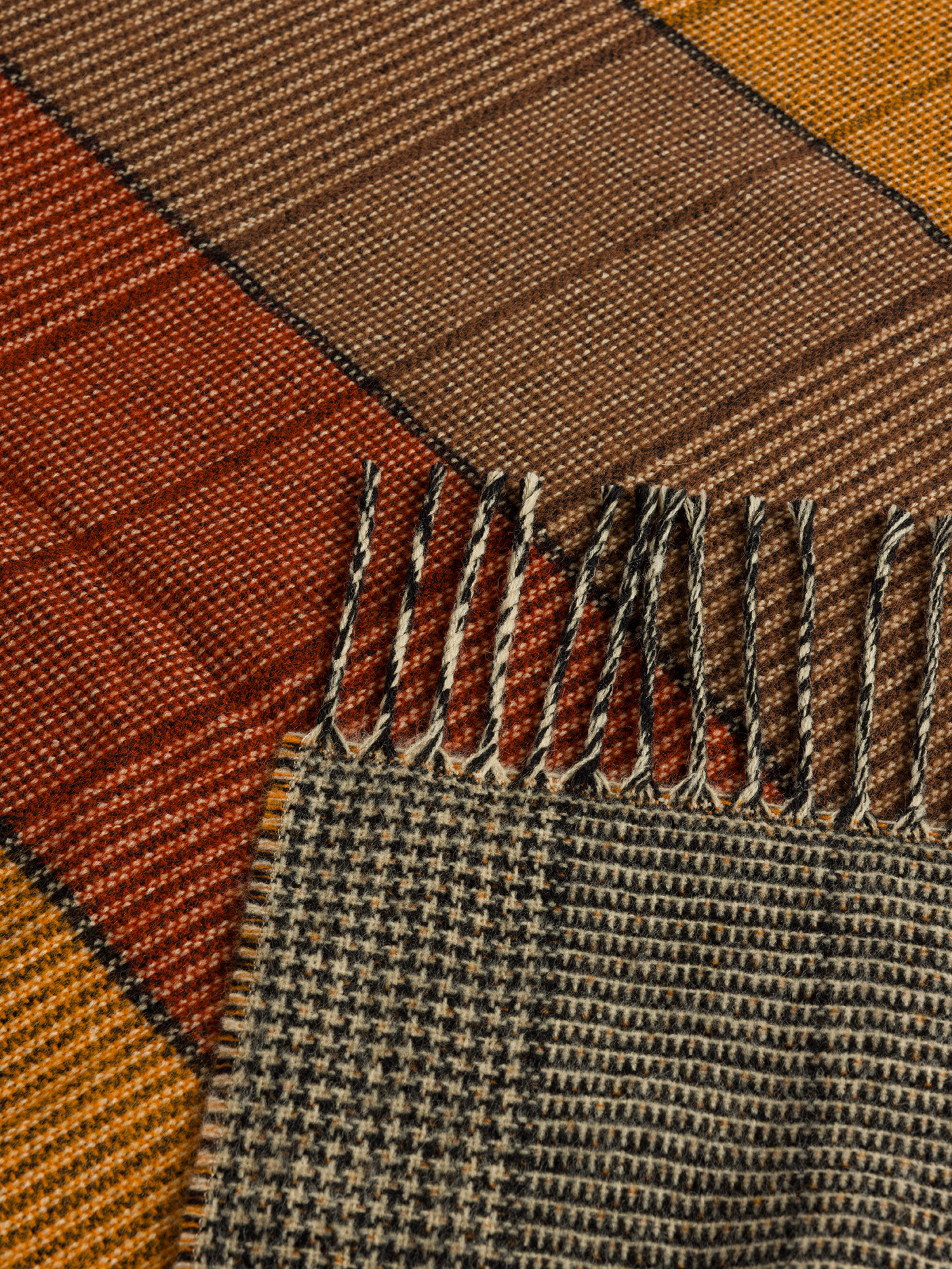 Plaid double face made in Italy, Arancione ambra, large image number 1