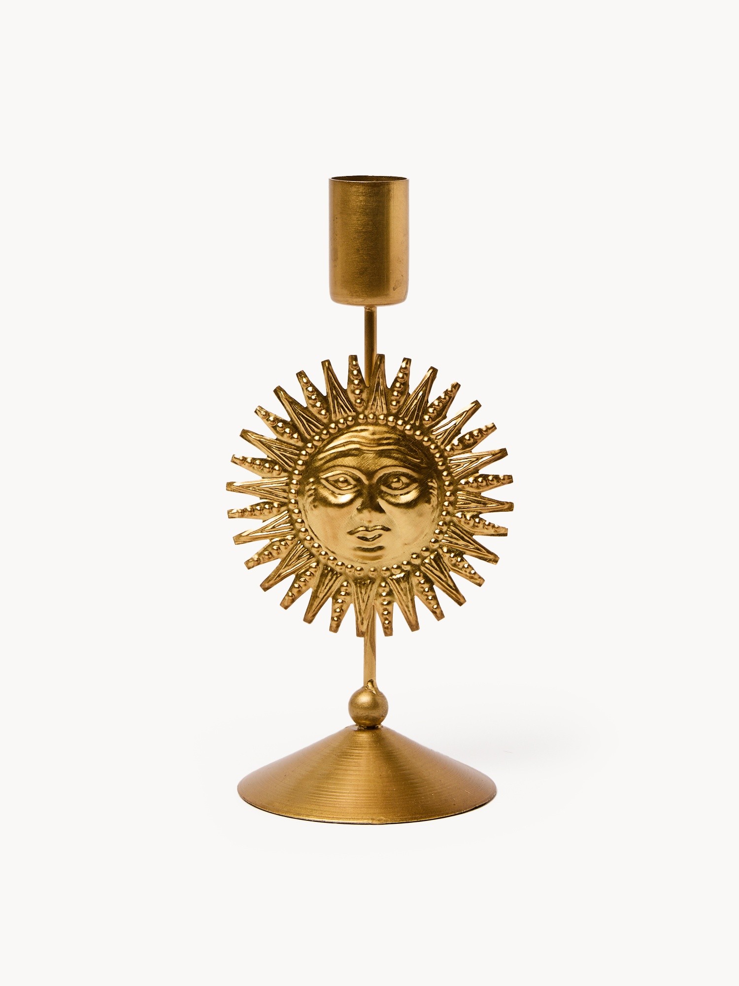 Iron candlestick, Gold, large image number 0