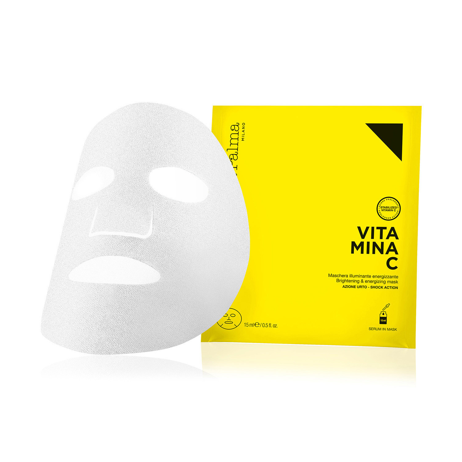 VITAMINA C - Superheroes Mask Maschera Illuminante Energizzante, Giallo, large image number 0