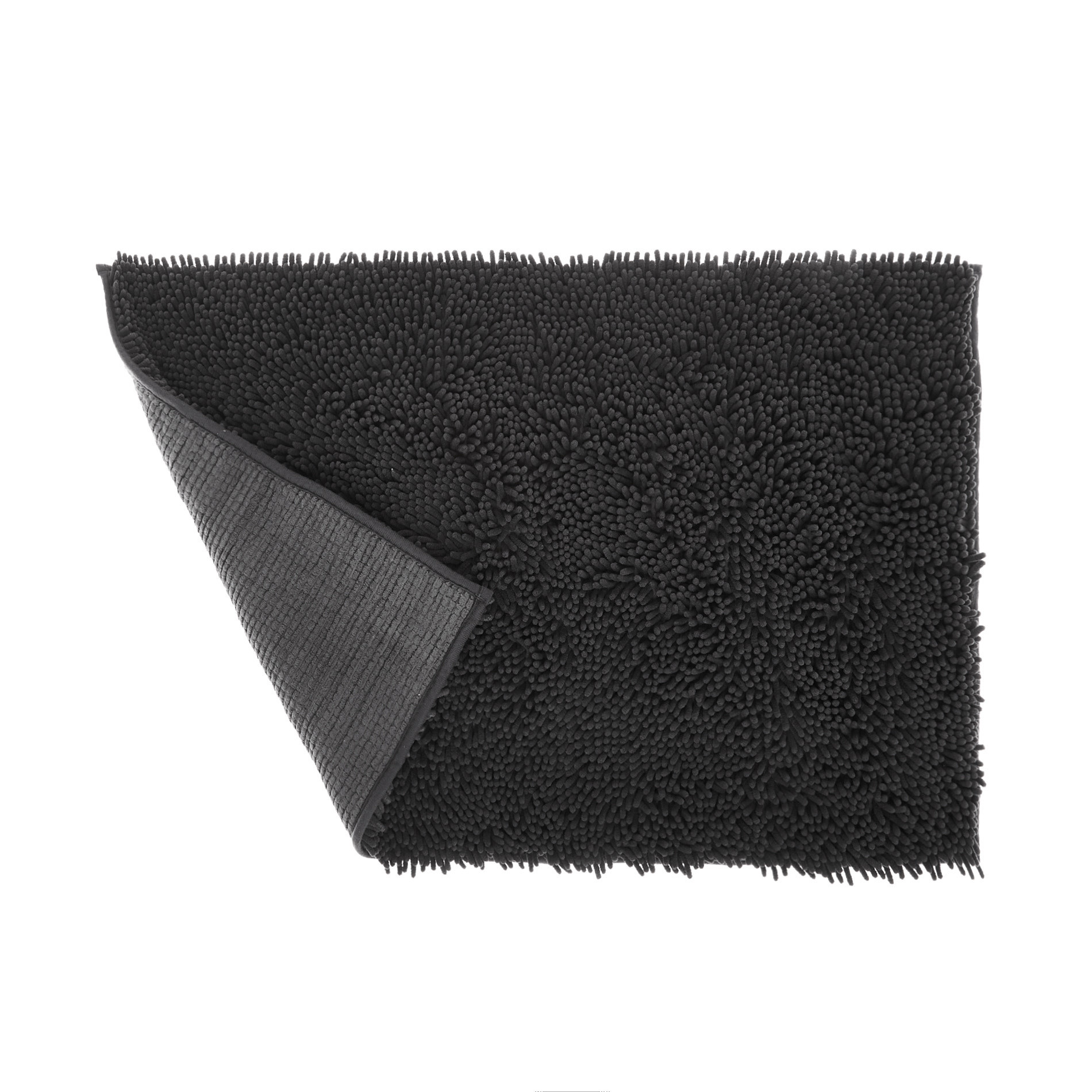 Shaggy microfiber bath mat, Dark Grey, large image number 1