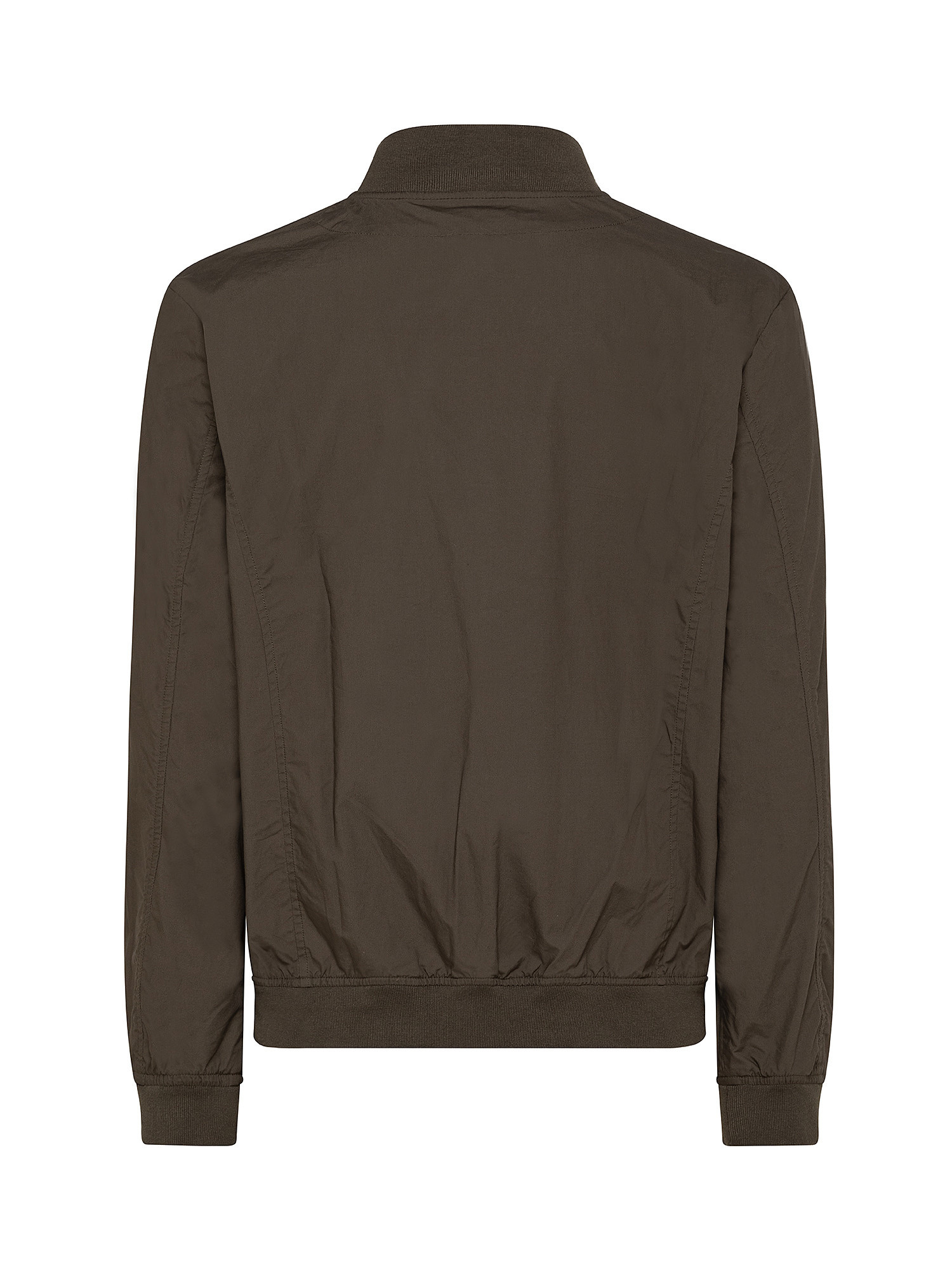 Solid color cotton jacket, Brown, large image number 1