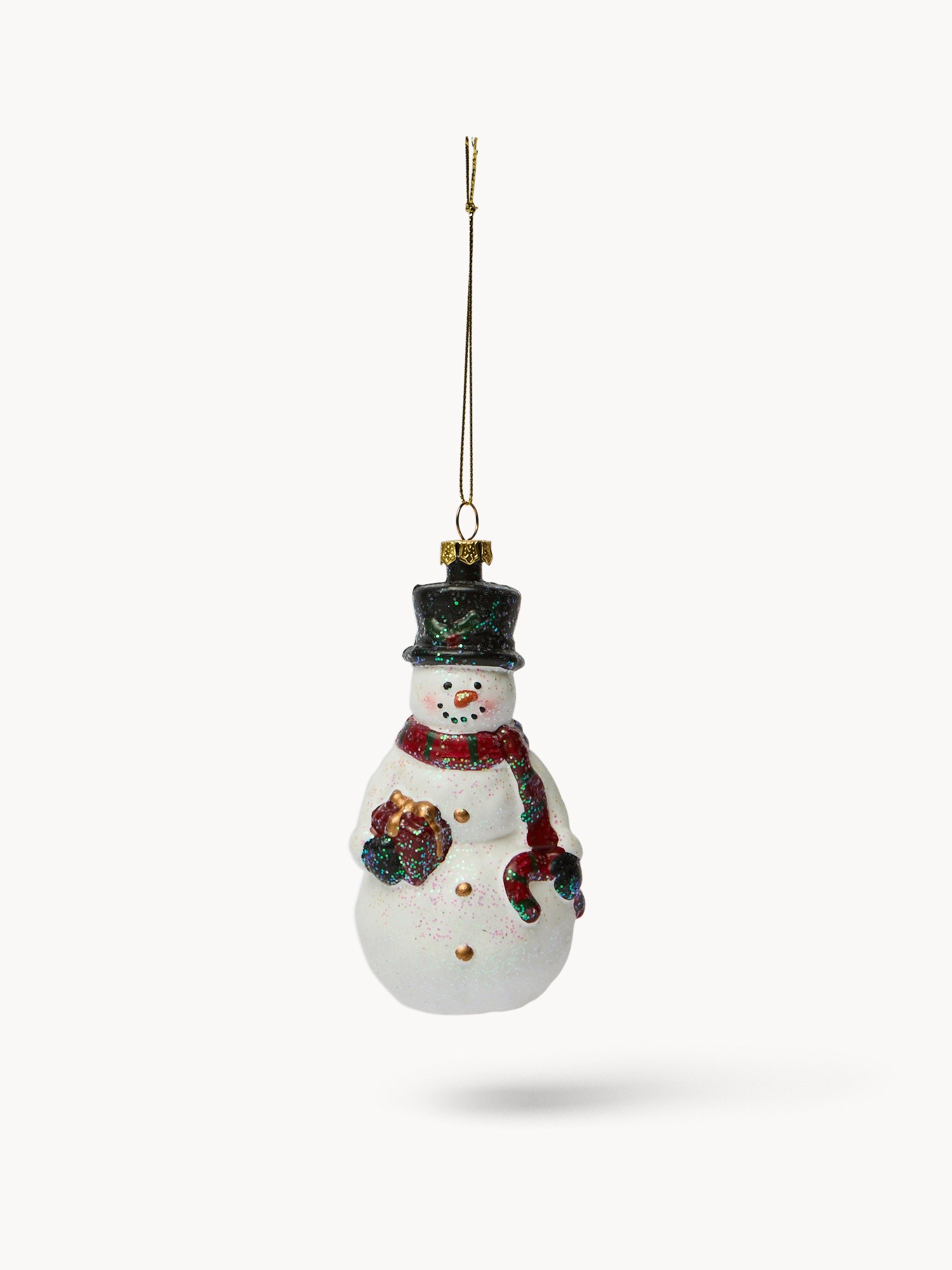 Addobbo albero a pupazzo di neve, Bianco, large image number 0