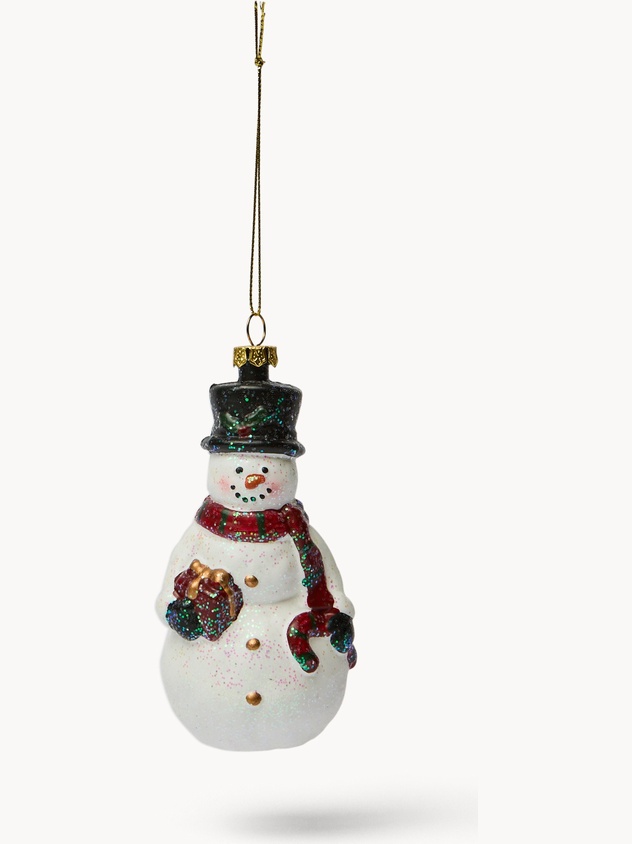 Addobbo albero a pupazzo di neve