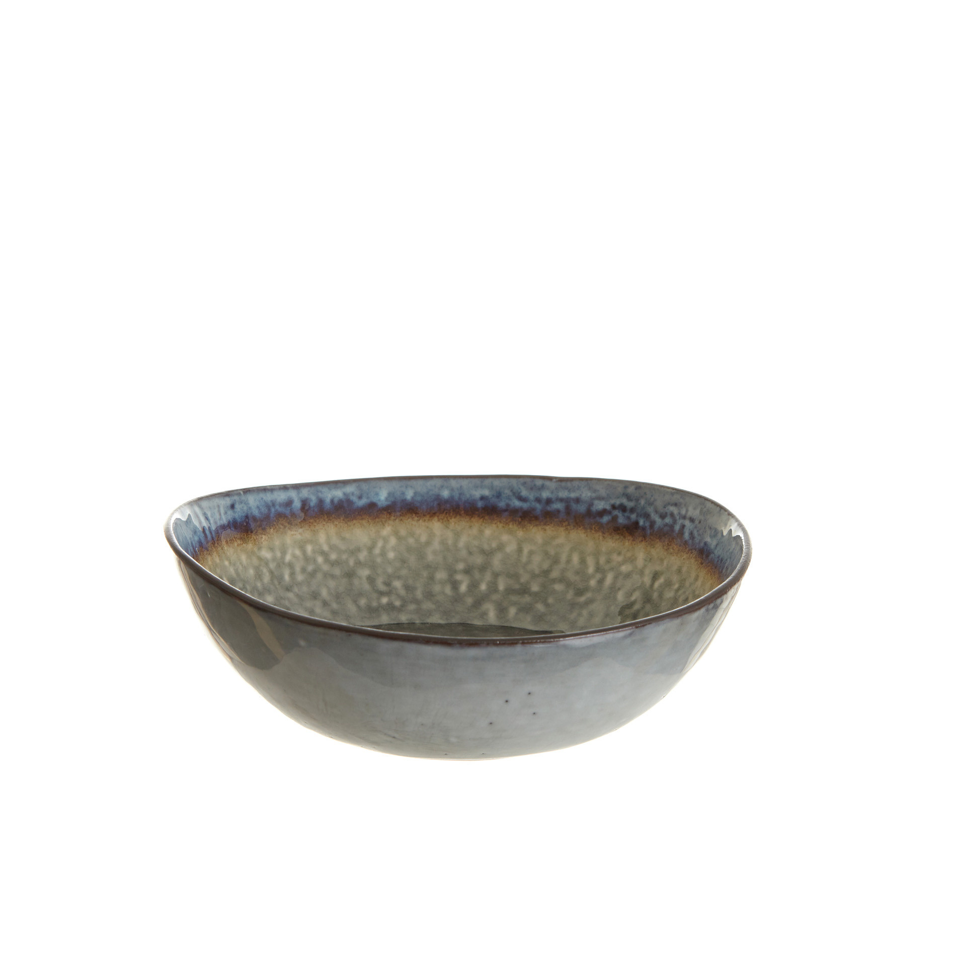 Stoneware soup plate with reactive glaze, Grey, large image number 0