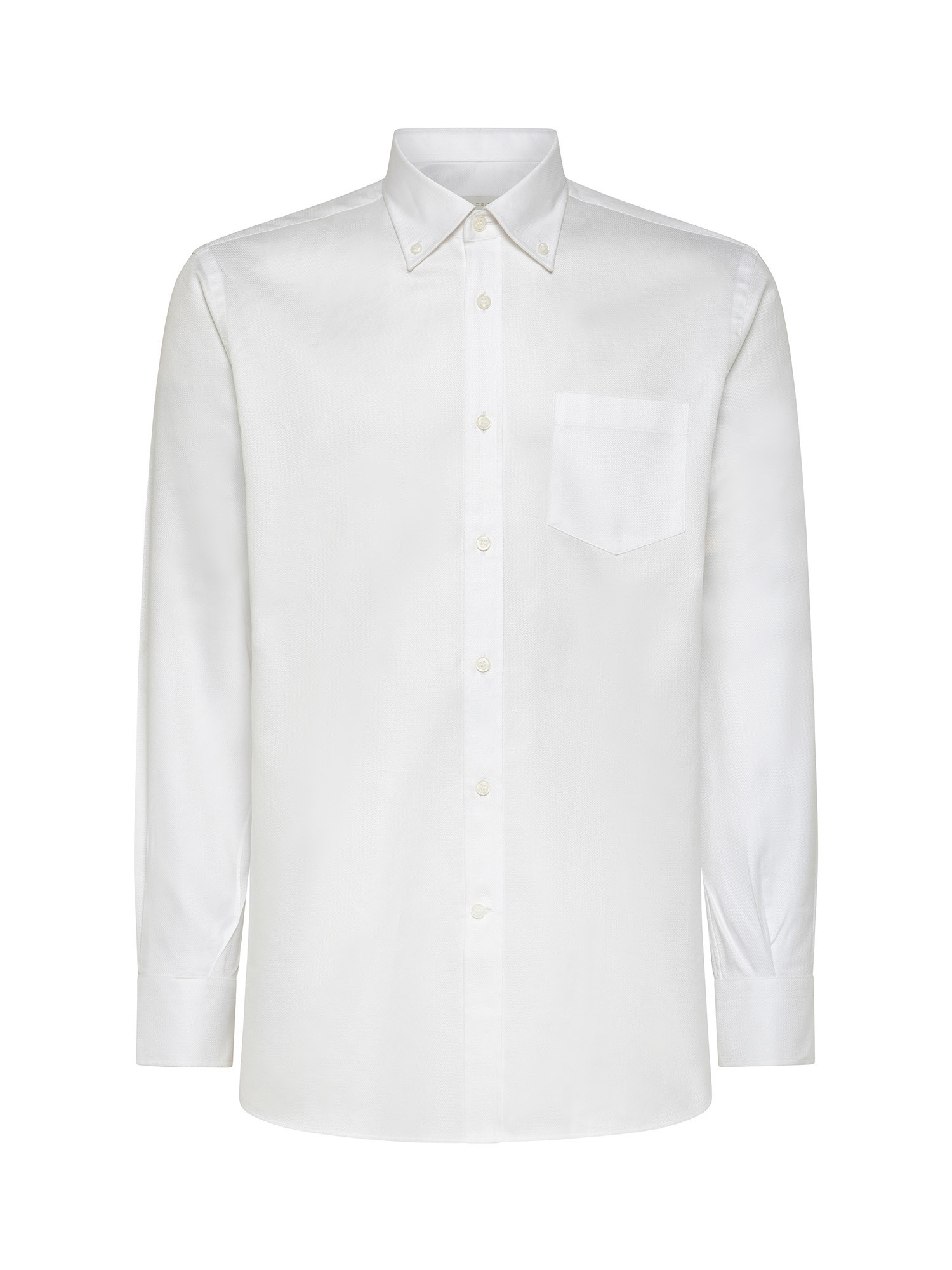 Regular fit shirt in pure cotton, White, large image number 1