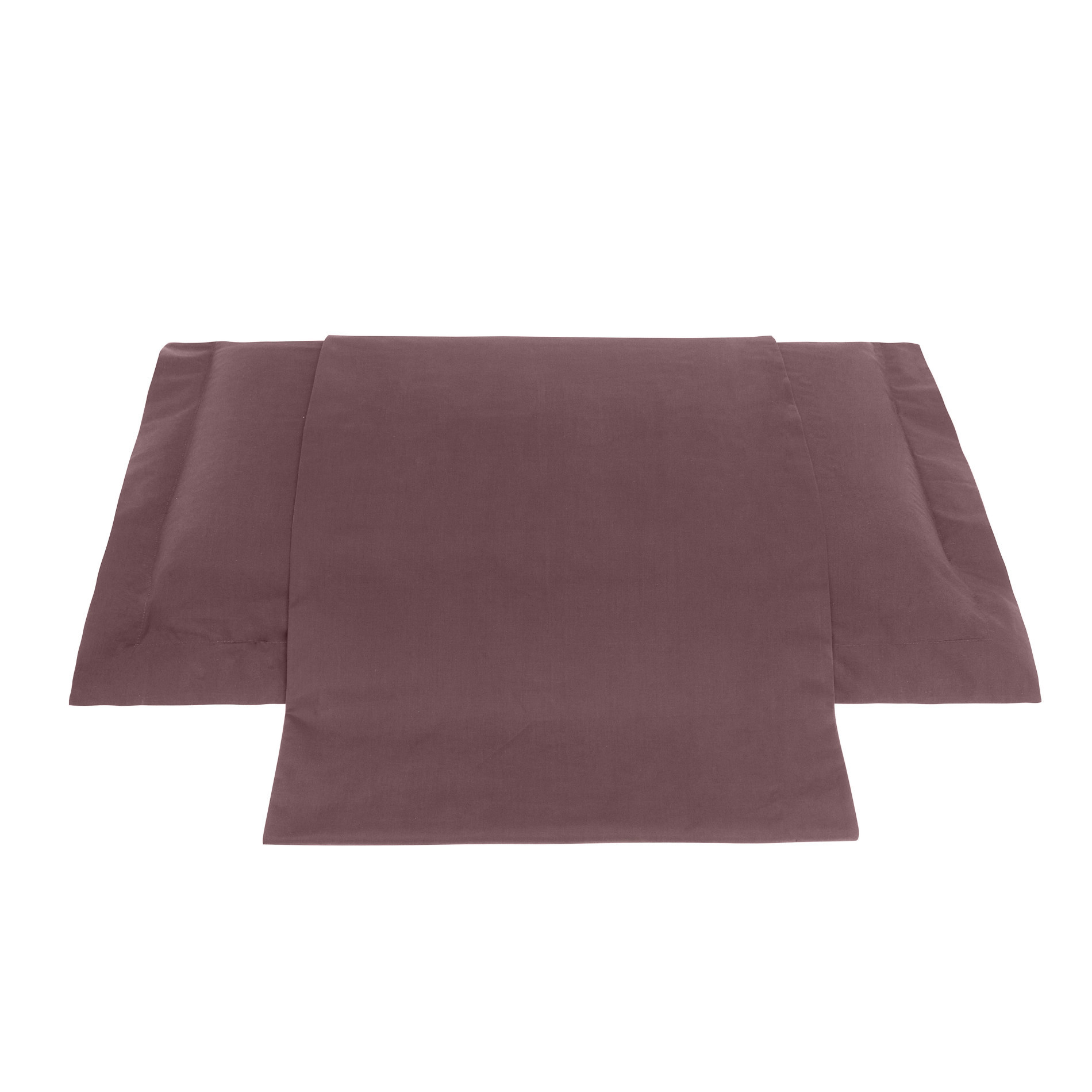 Zefiro solid cover duvet cover in percale., Purple, large image number 0