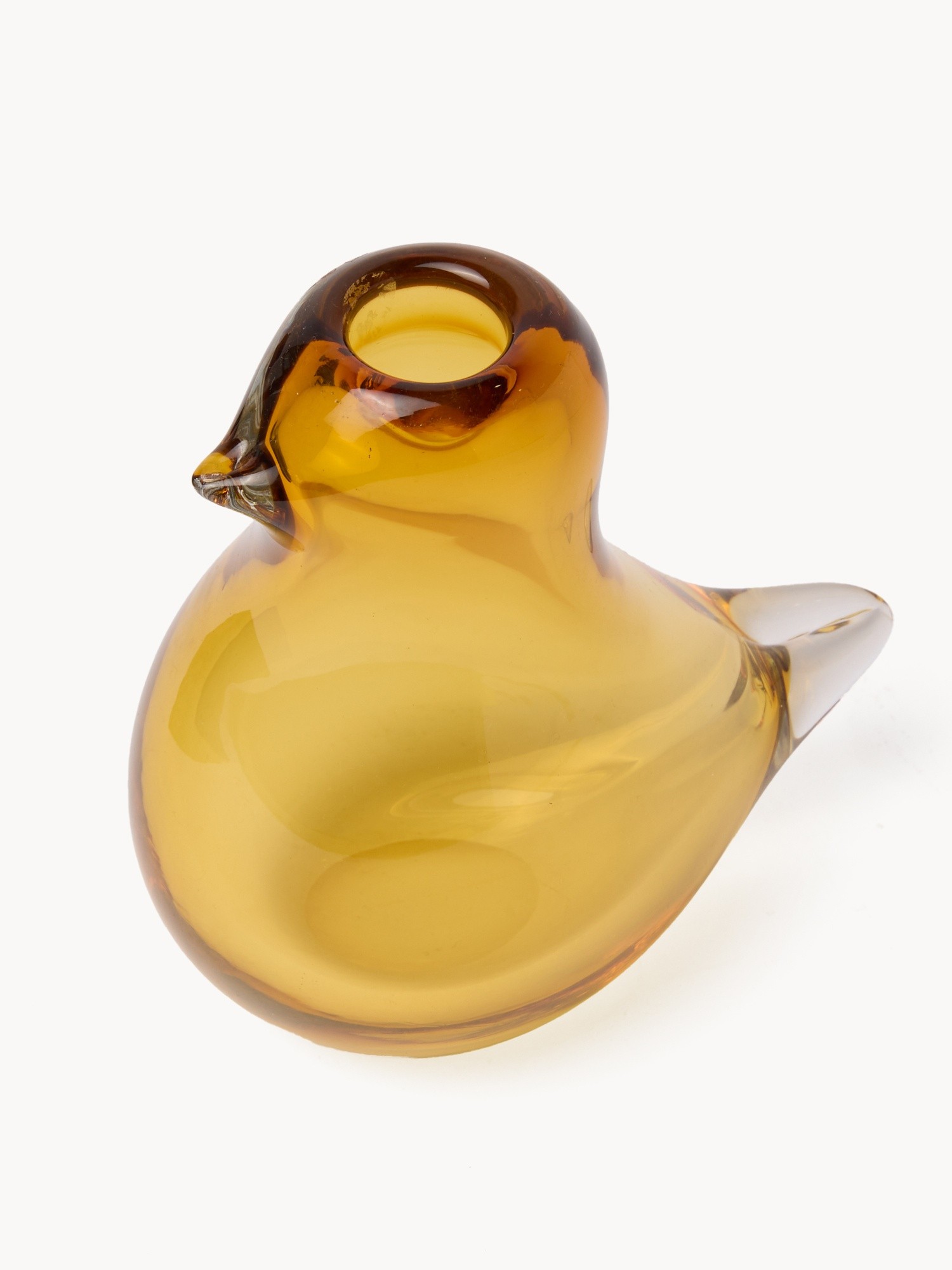 Colored glass vase, Orange Amber, large image number 1
