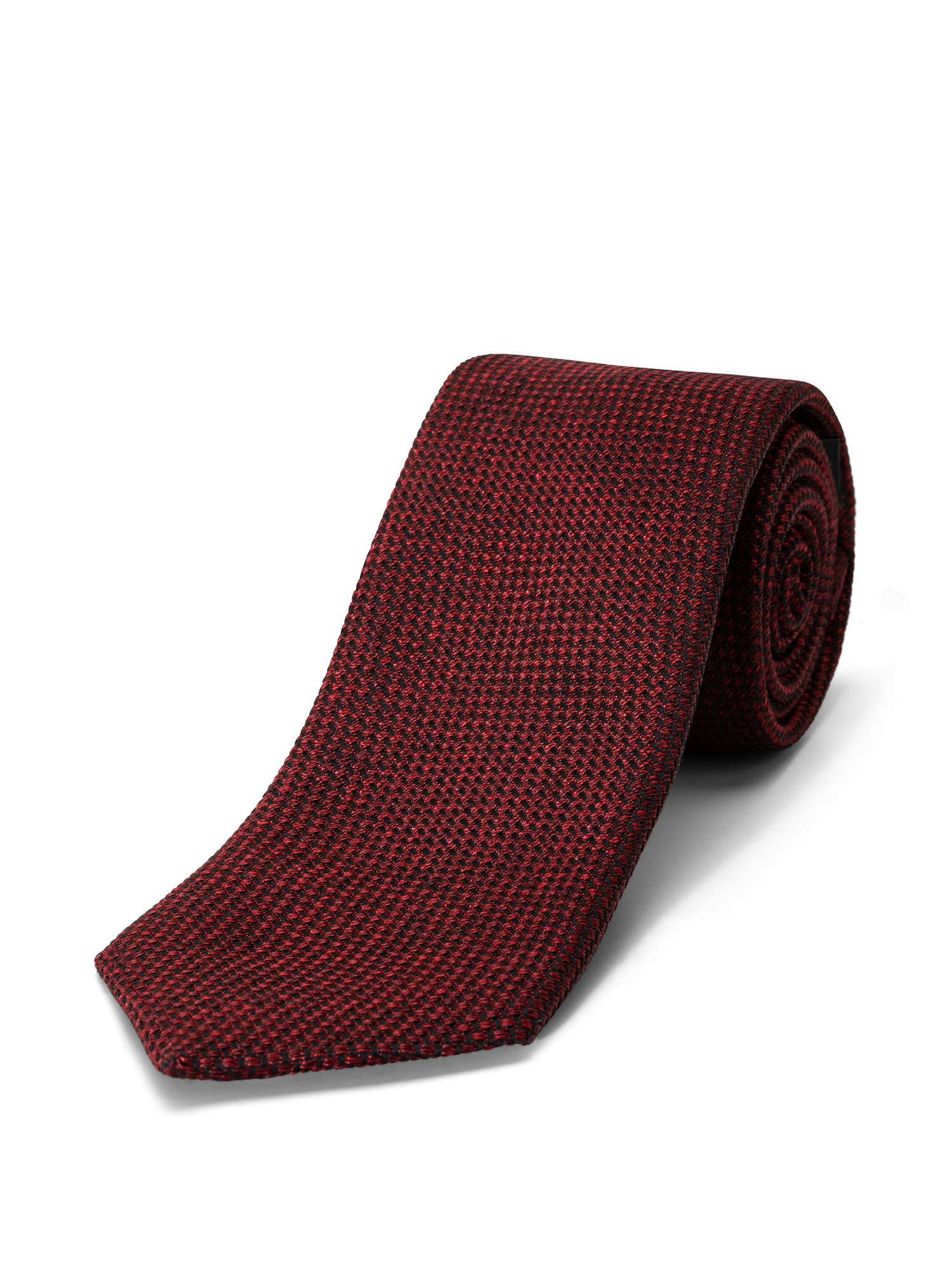 Luca D'Altieri - Classic patterned silk tie, Red Bordeaux, large image number 0