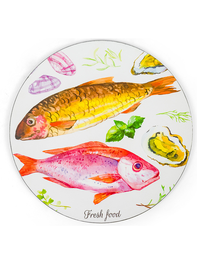 Sottopiatto in plastica pesci