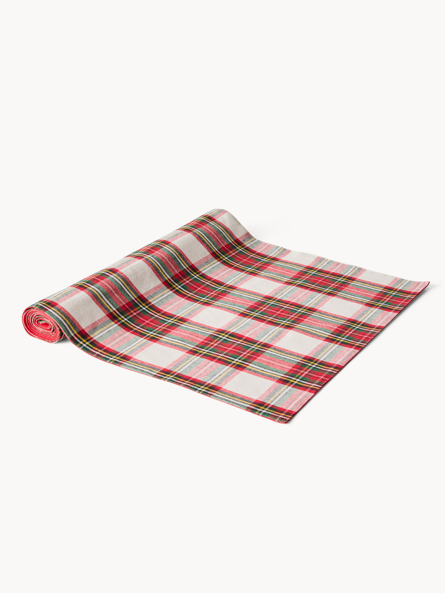 Runner tartan in puro cotone tinto filo, Multicolor, large image number 0