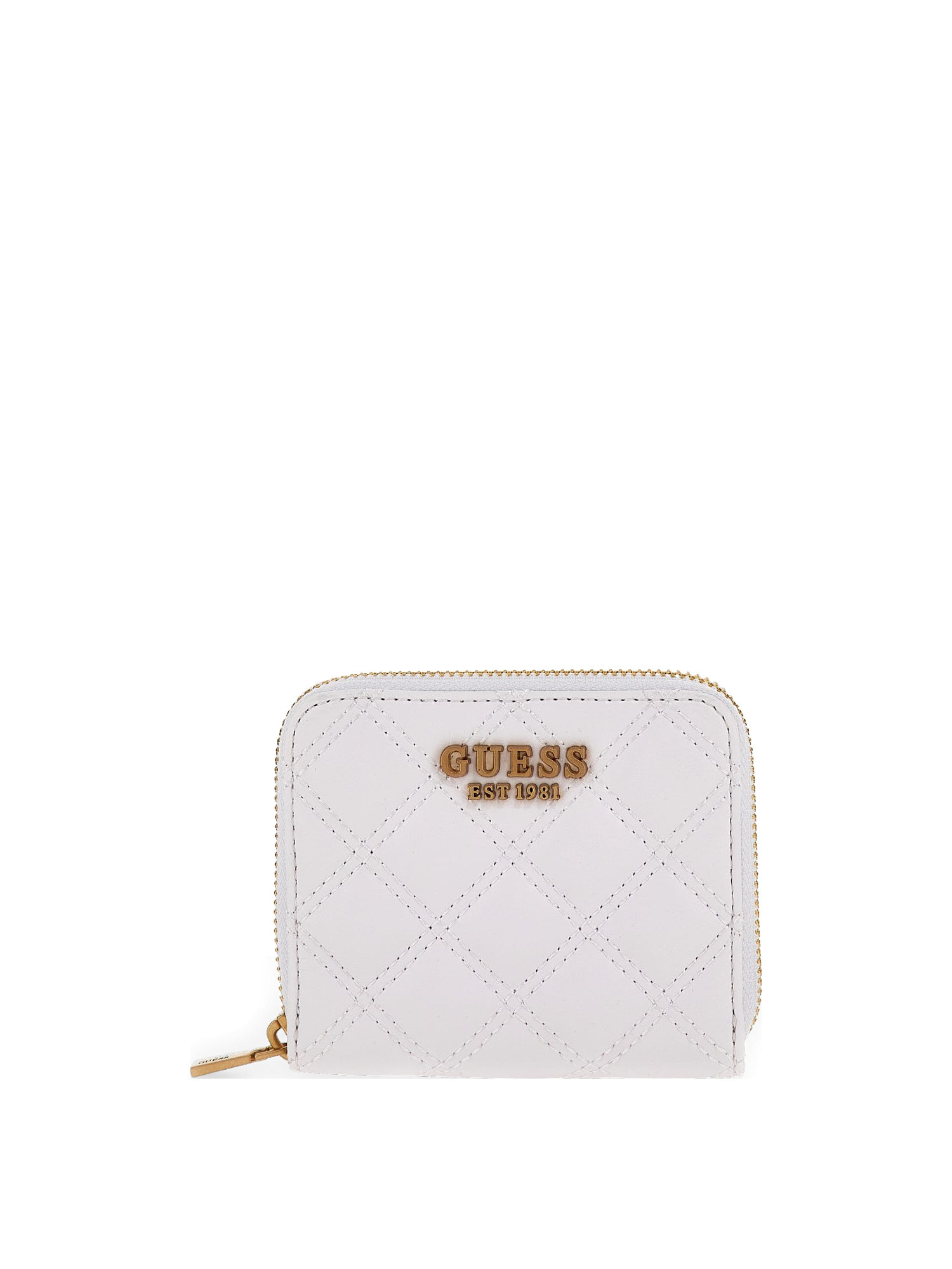 Guess - Giully quilted mini wallet, White, large image number 0