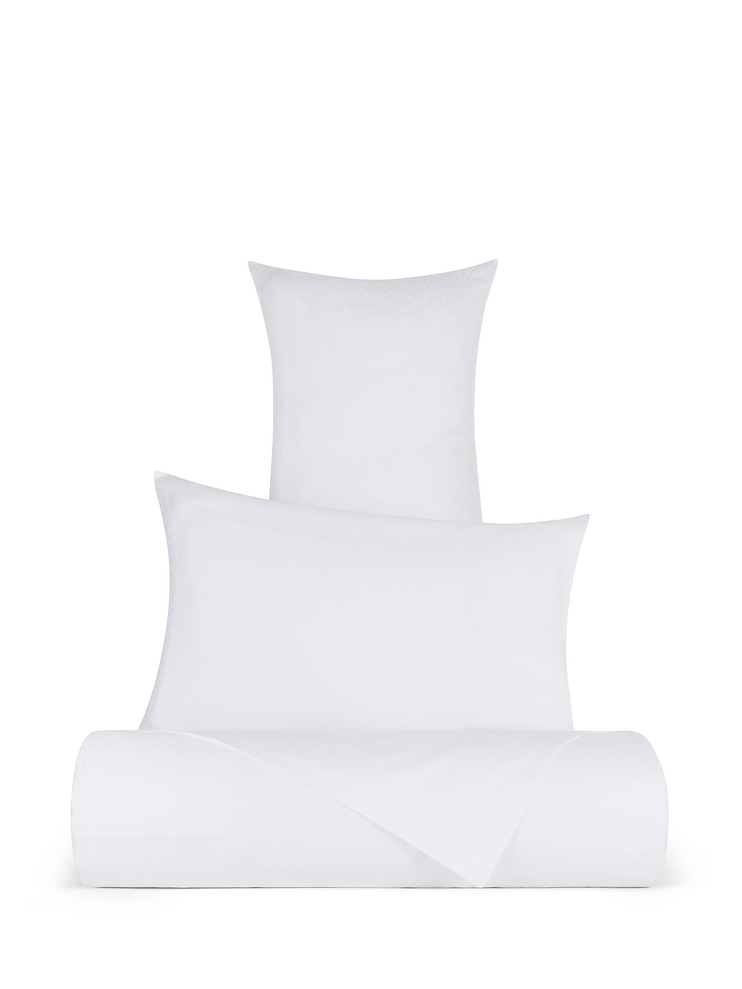 Lenzuolo liscio in pregiato cotone percalle Portofino, Bianco, large image number 0