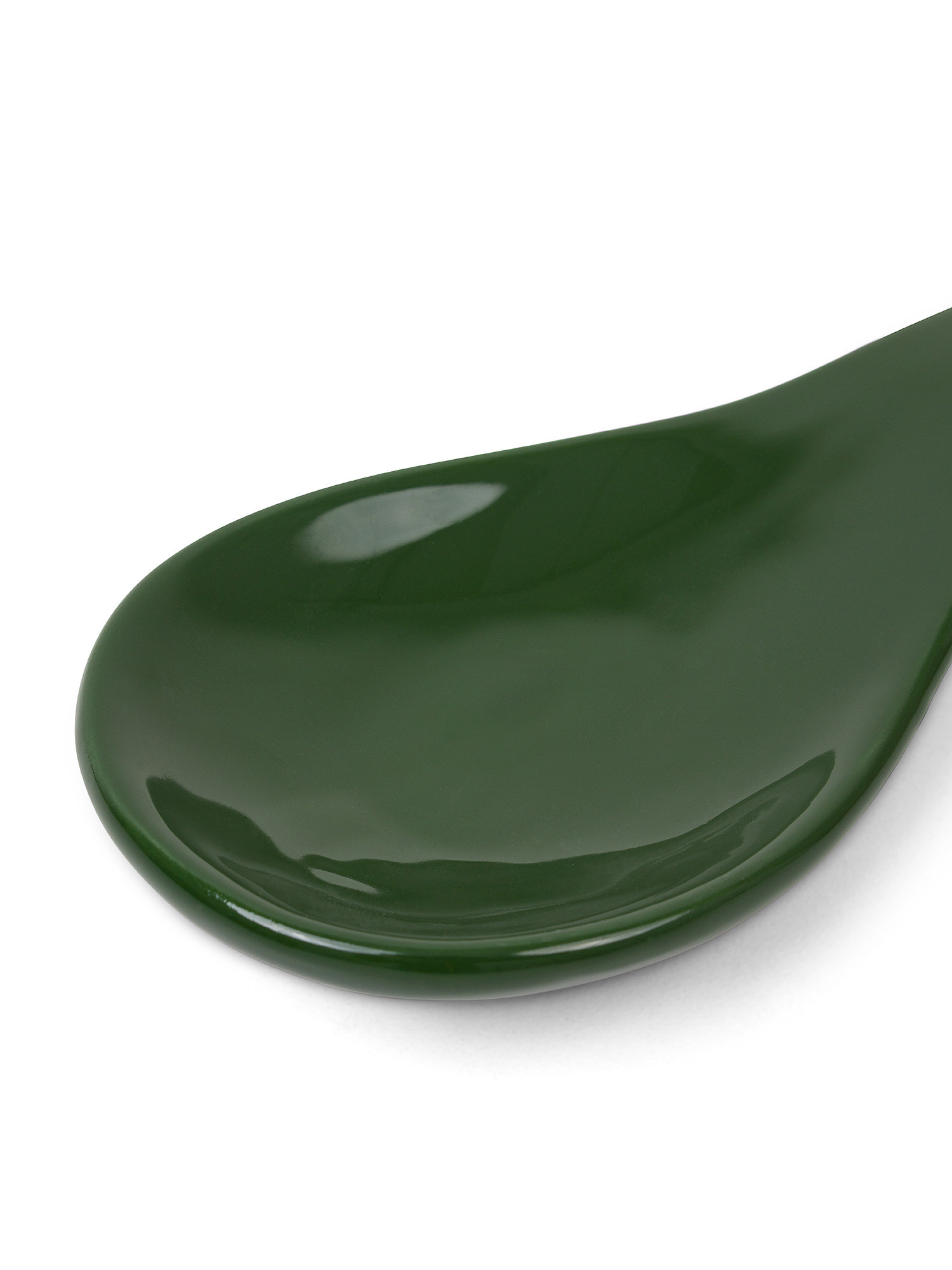 Pepper-shaped ceramic ladle holder, Green, large image number 1