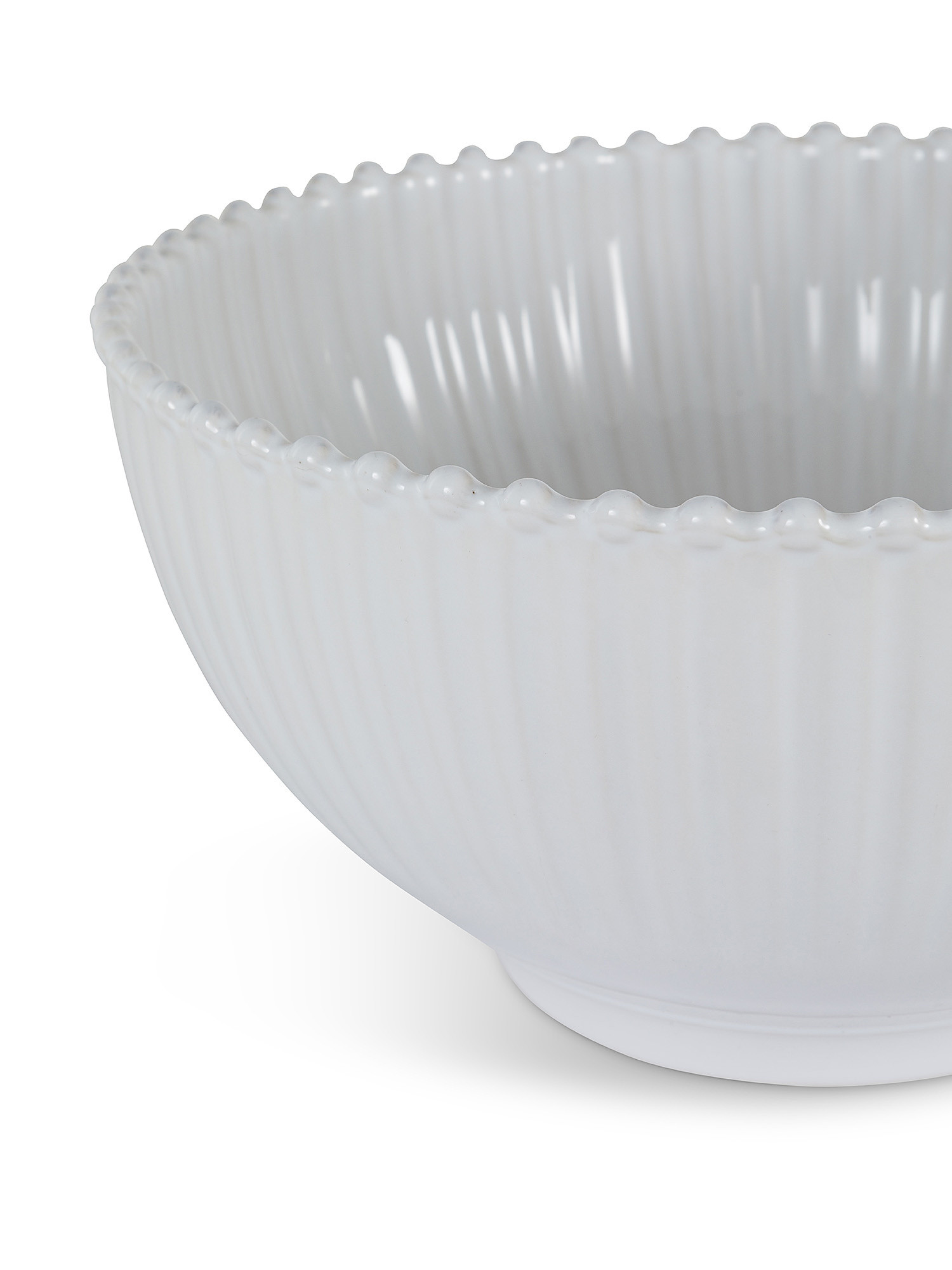 Pearl ceramic salad bowl, White, large image number 1