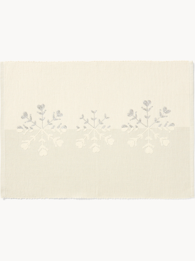 Pure cotton ribbed placemat