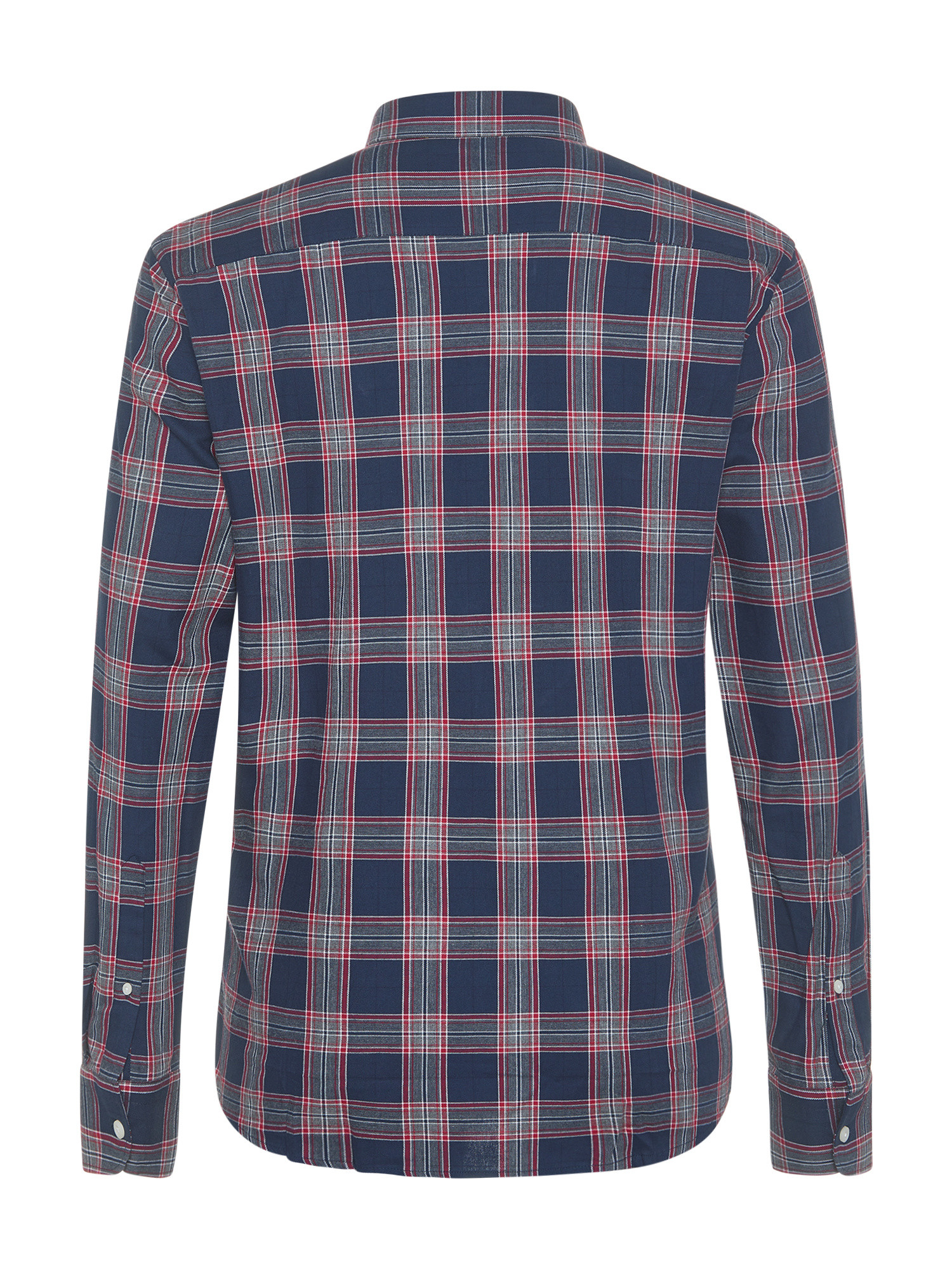 Luca D'Altieri - Tailor fit shirt in pure cotton flannel, Blue, large image number 1
