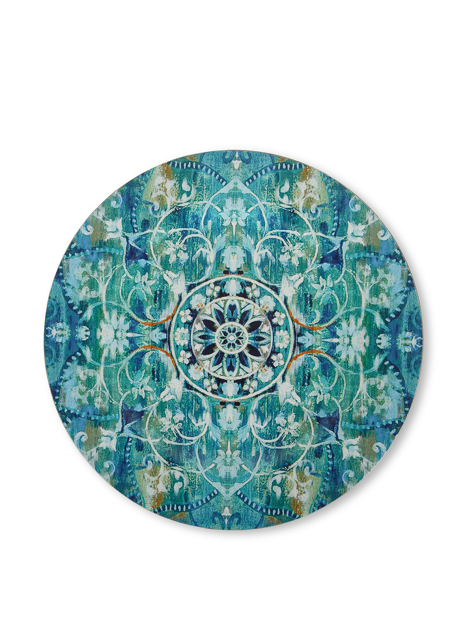 PVC placemat with majolica motif, Light Blue, large image number 0