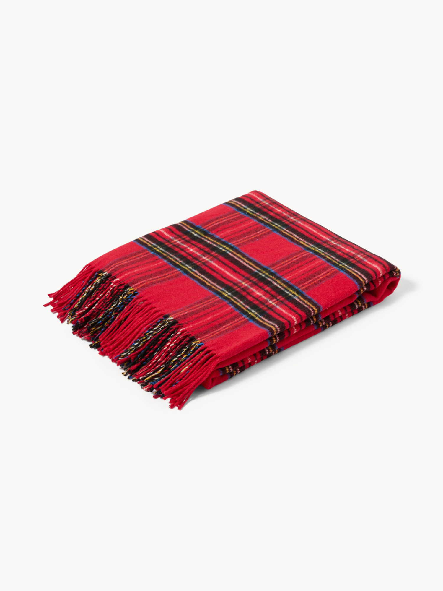 Plaid motivo check Made in Italy, Rosso, large image number 0