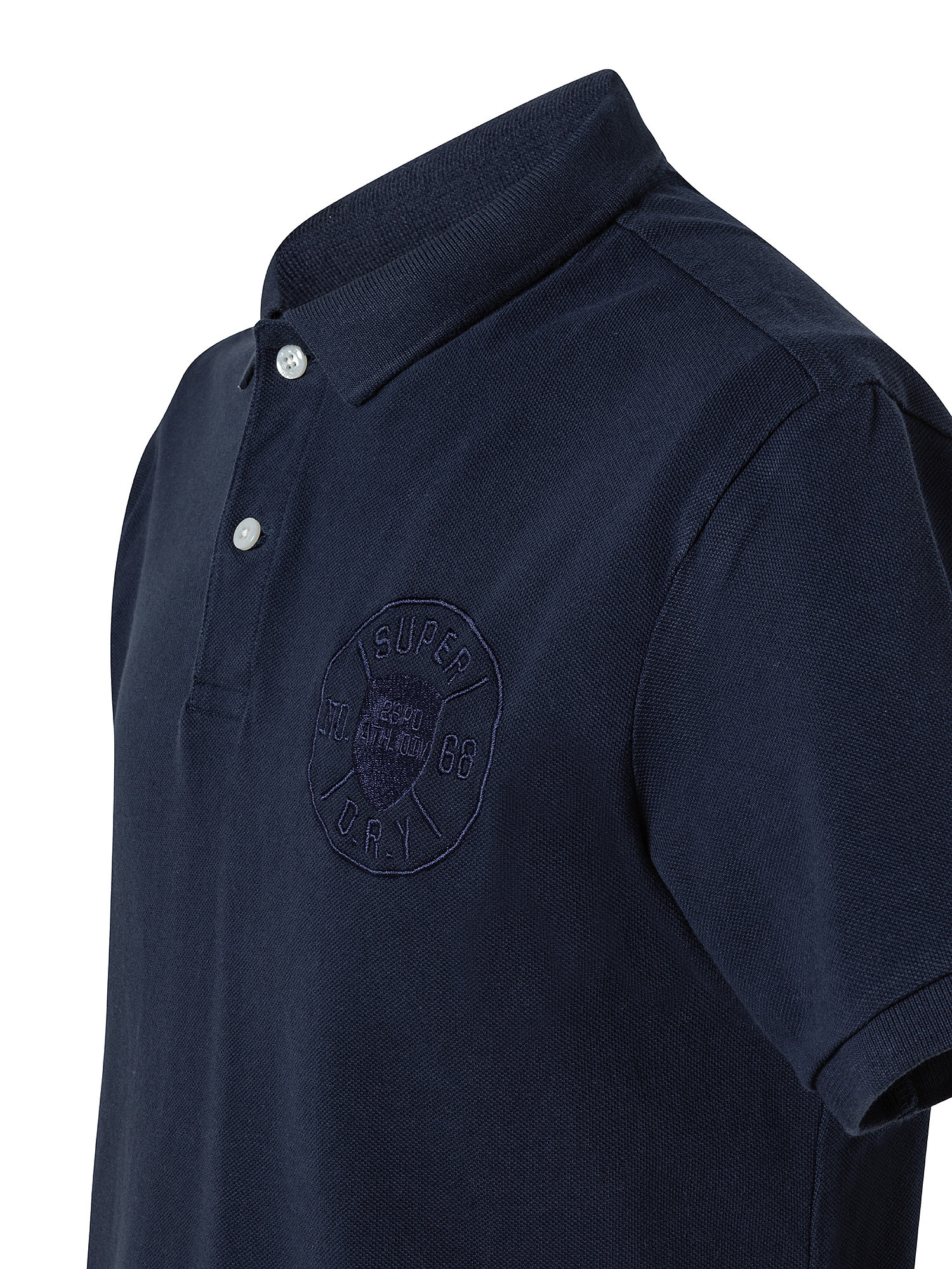 Polo shirt with embroidered graphics, Blue, large image number 2