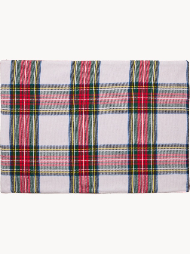 Pure yarn-dyed cotton placemat with a tartan pattern