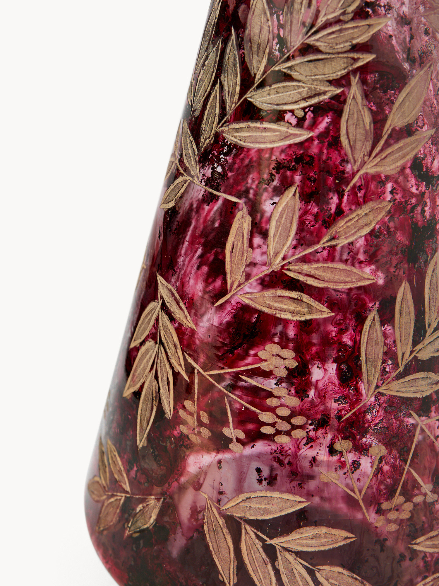 Decorazione a forma di albero in vetro, Rosso, large image number 1