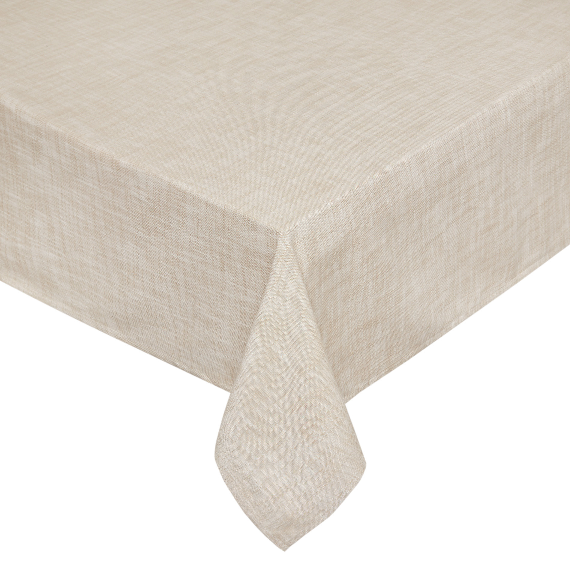 Solid colour tablecloth in 100% iridescent cotton, Light Beige, large image number 0