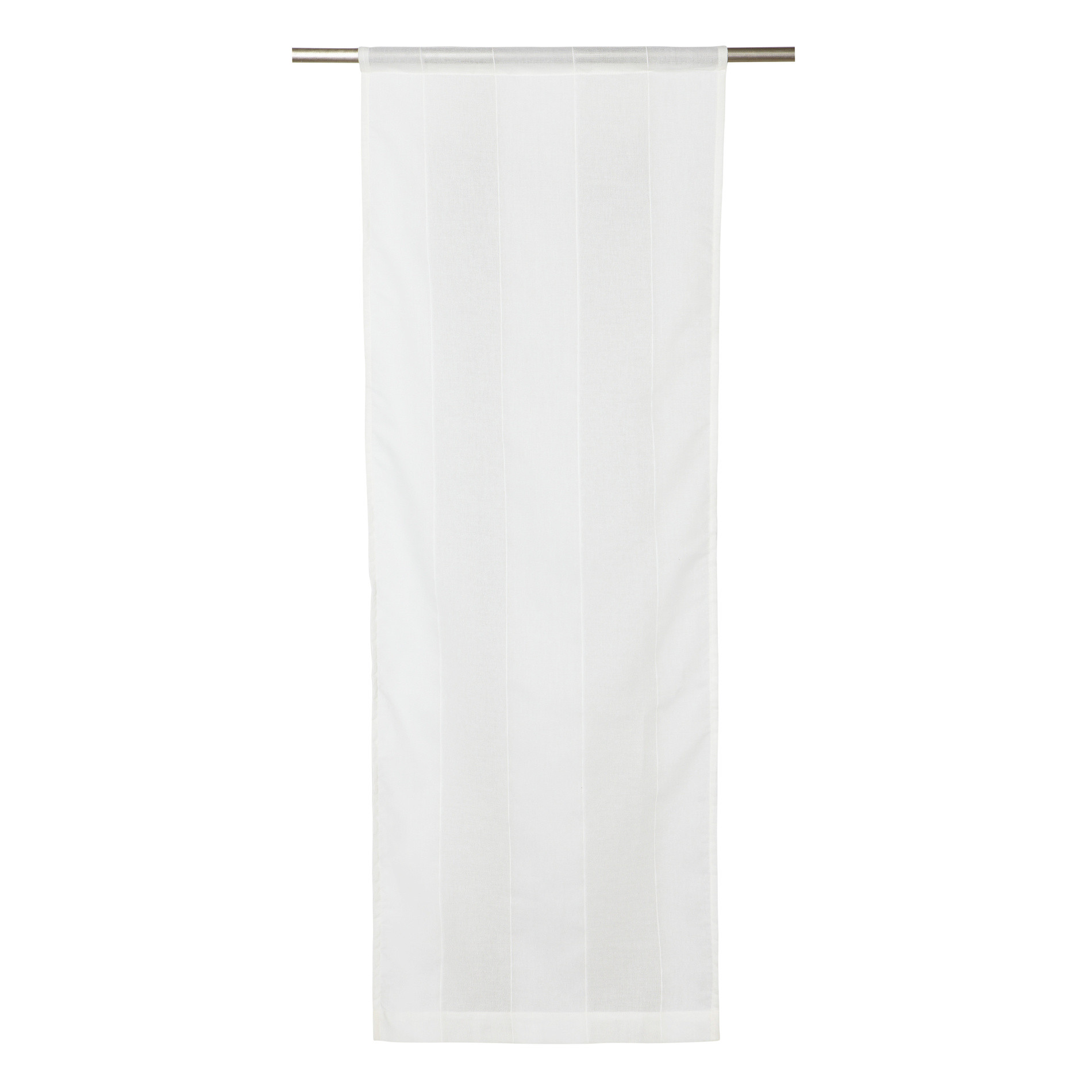 Vertical striped curtain, White, large image number 1