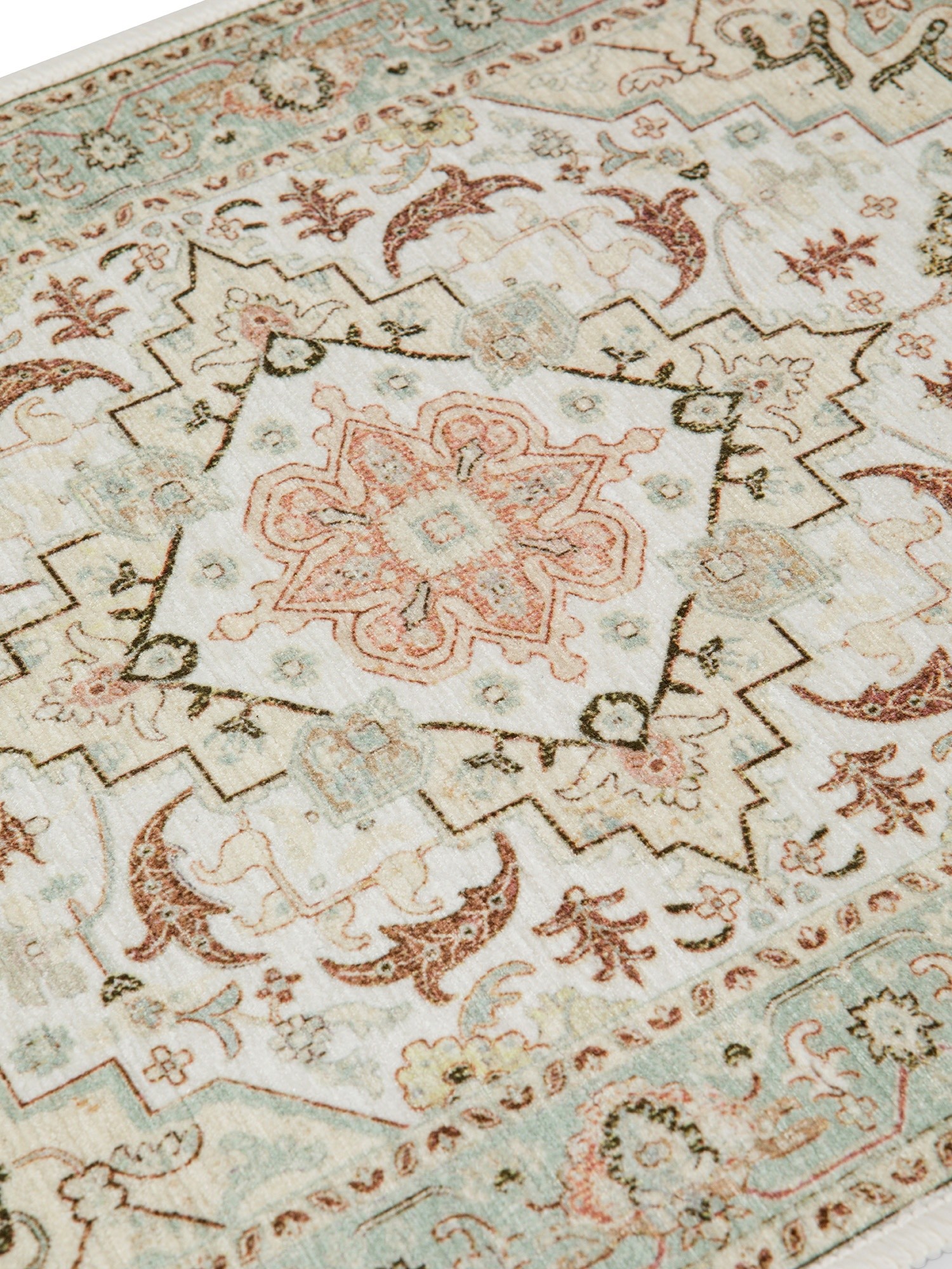 Tappeto in ciniglia con motivo ornamentale, Beige, large image number 1