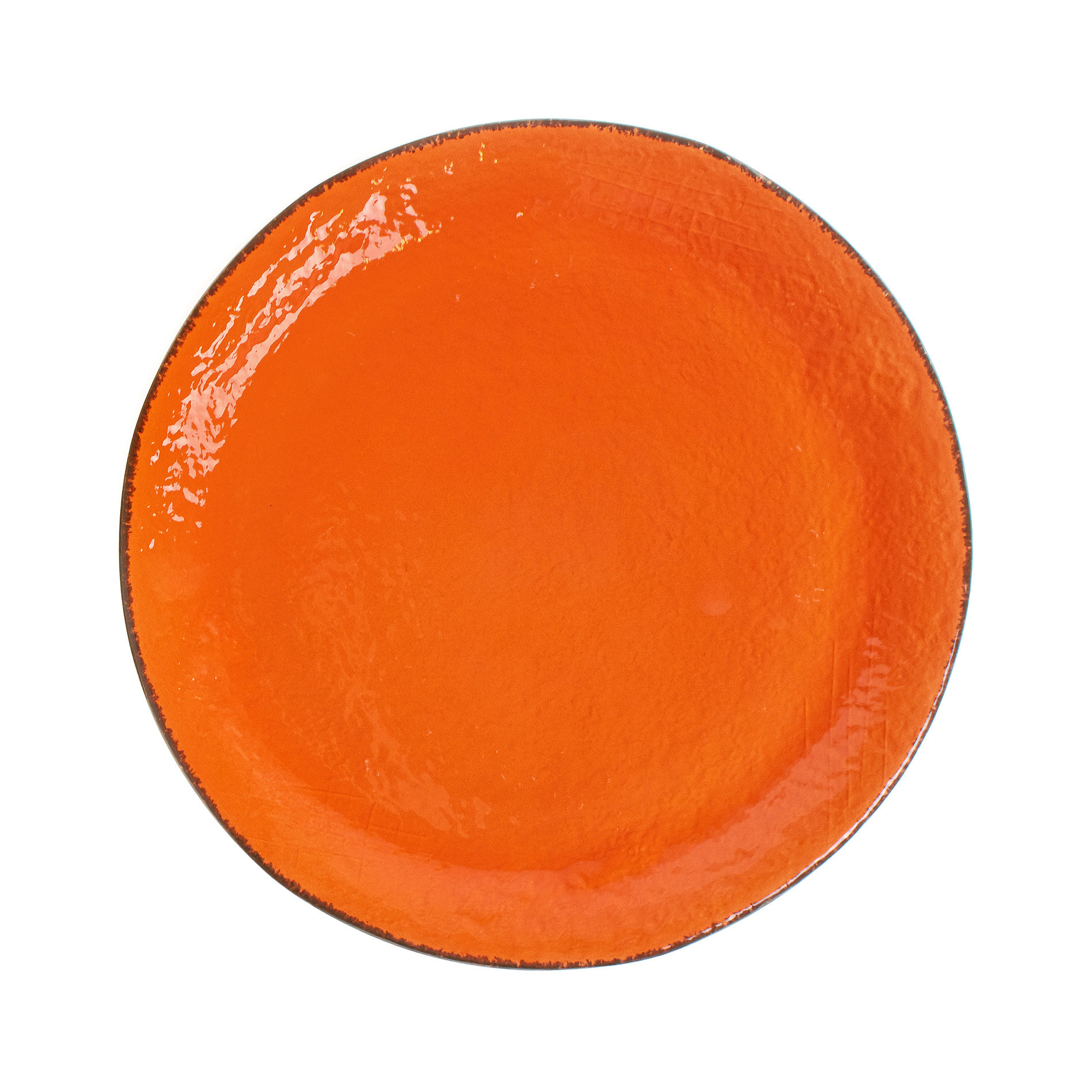 Piatto da portata ceramica artigianale Preta, Arancione, large image number 0