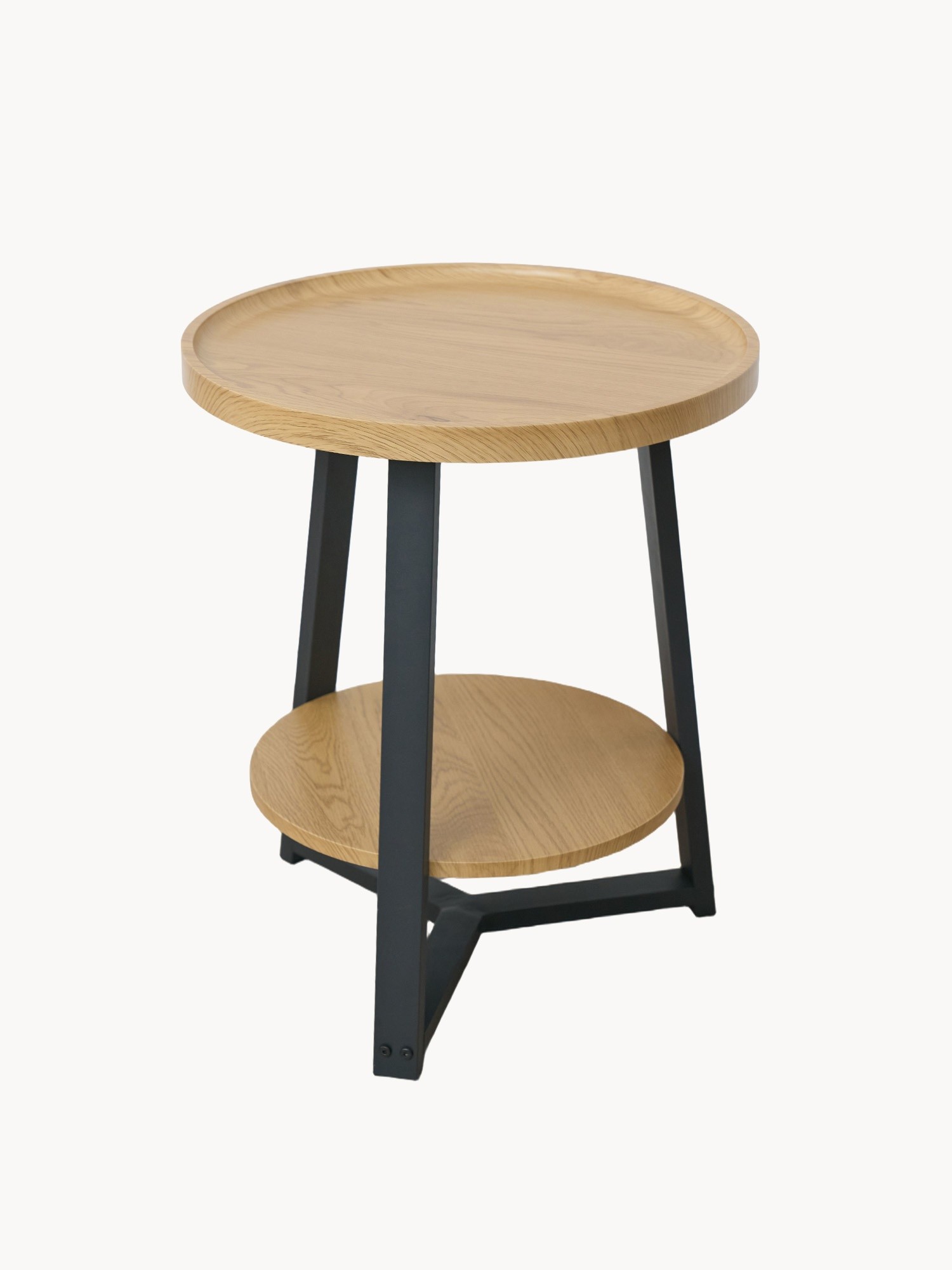 Nordic coffee table with two shelves, Natural, large image number 0