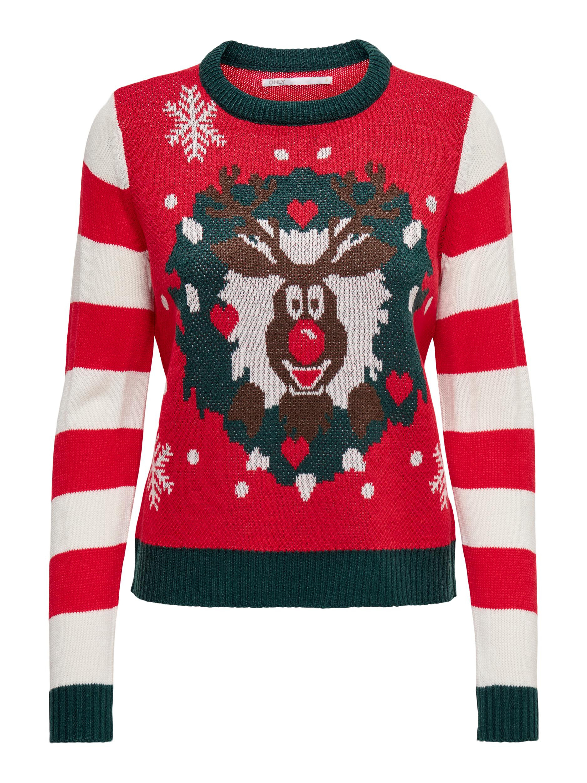jersey with christmas pattern, Red, large image number 0