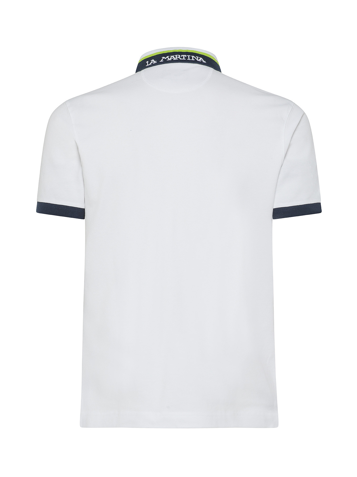 La Martina - Short-sleeved polo shirt in stretch piqué, White, large image number 1
