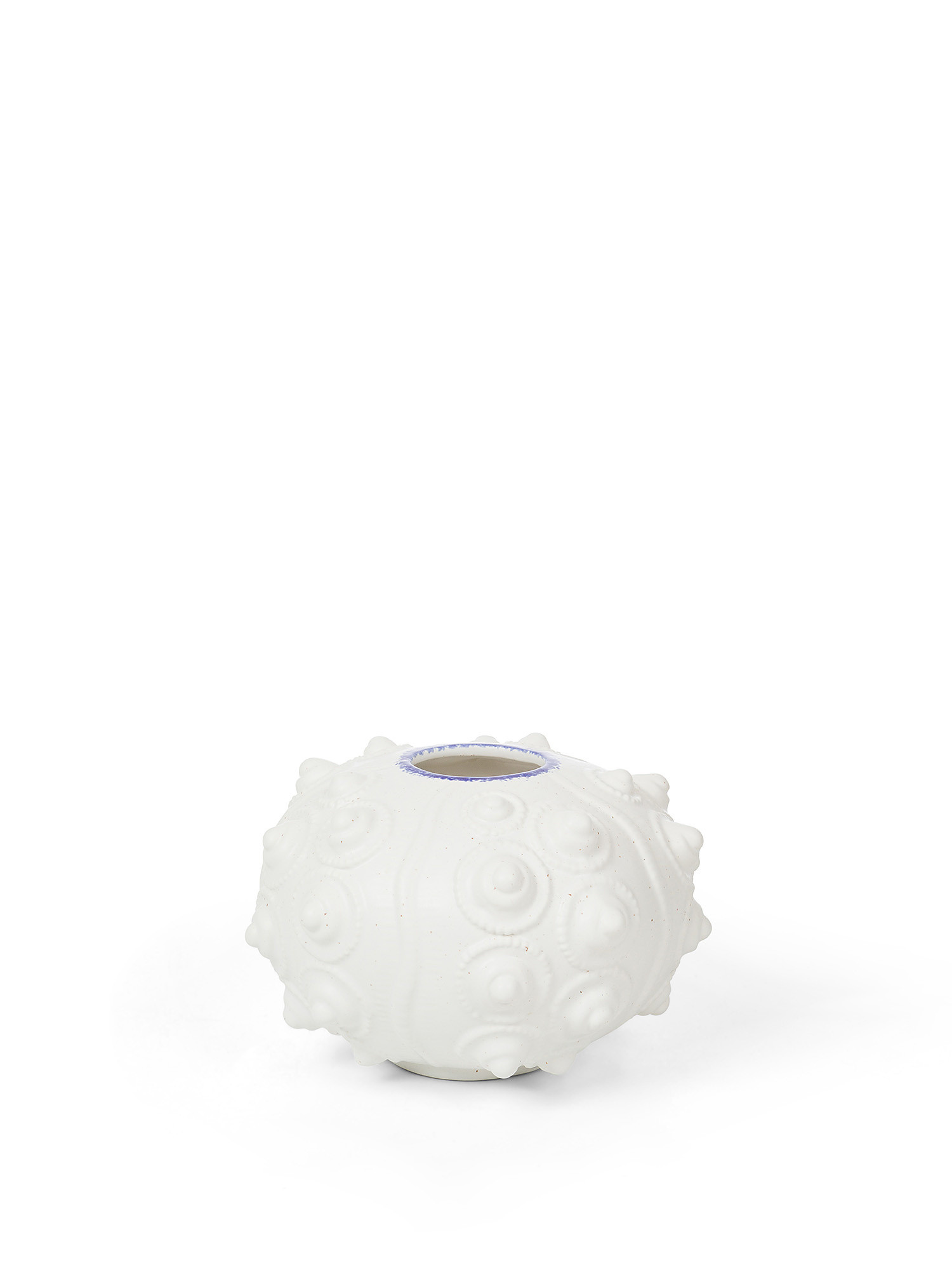 Candela in pot di ceramica portoghese, Bianco, large image number 0