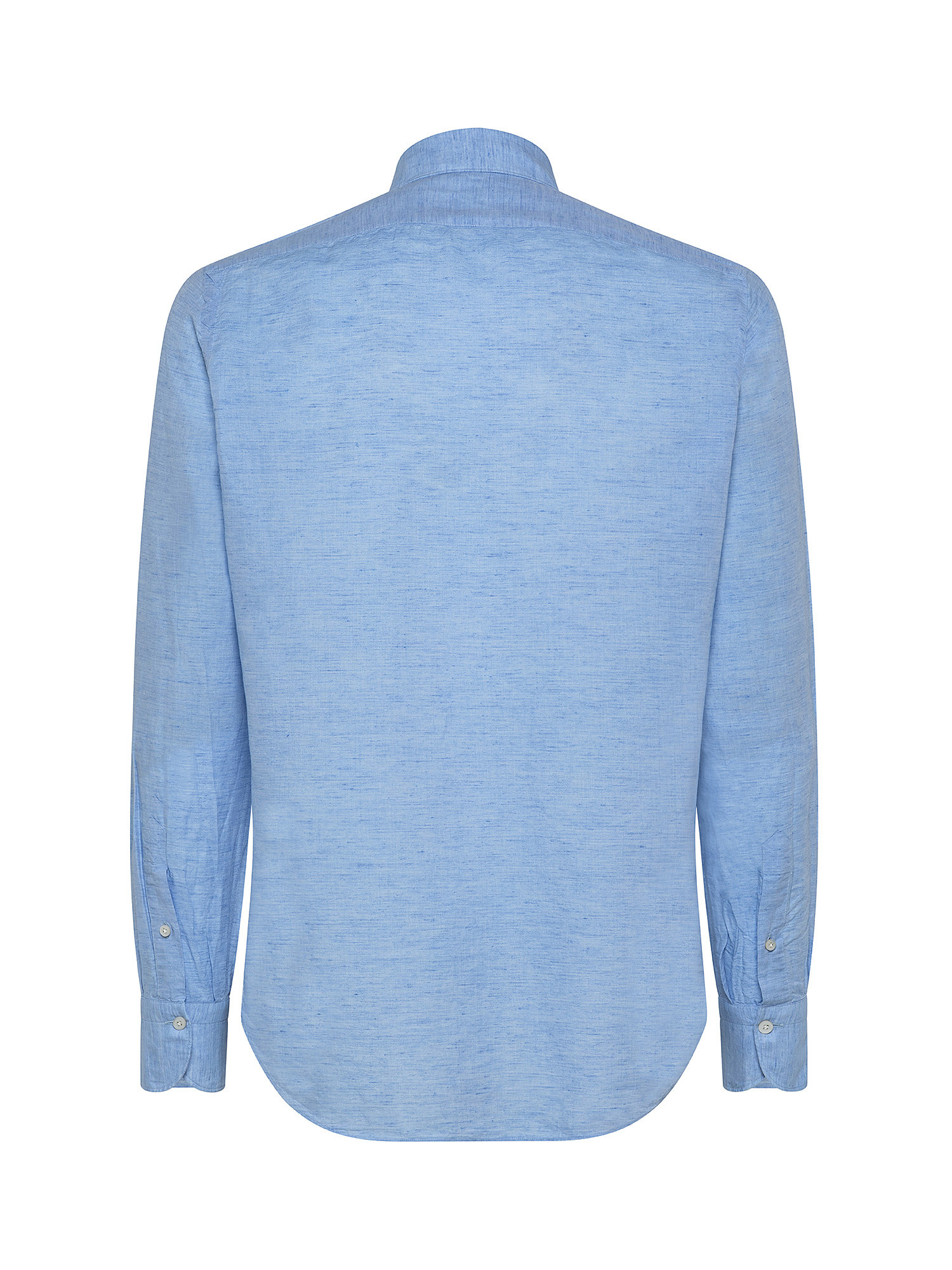 Regular fit shirt in linen blend, Light Blue, large image number 1